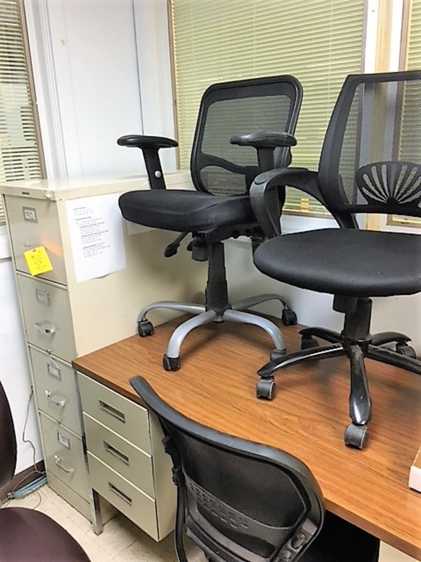 (APPROX.) (15) OFFICE CHAIRS, (1) METAL DESK & (1) 4-DRAWER FILE CABINET - Image 2 of 2