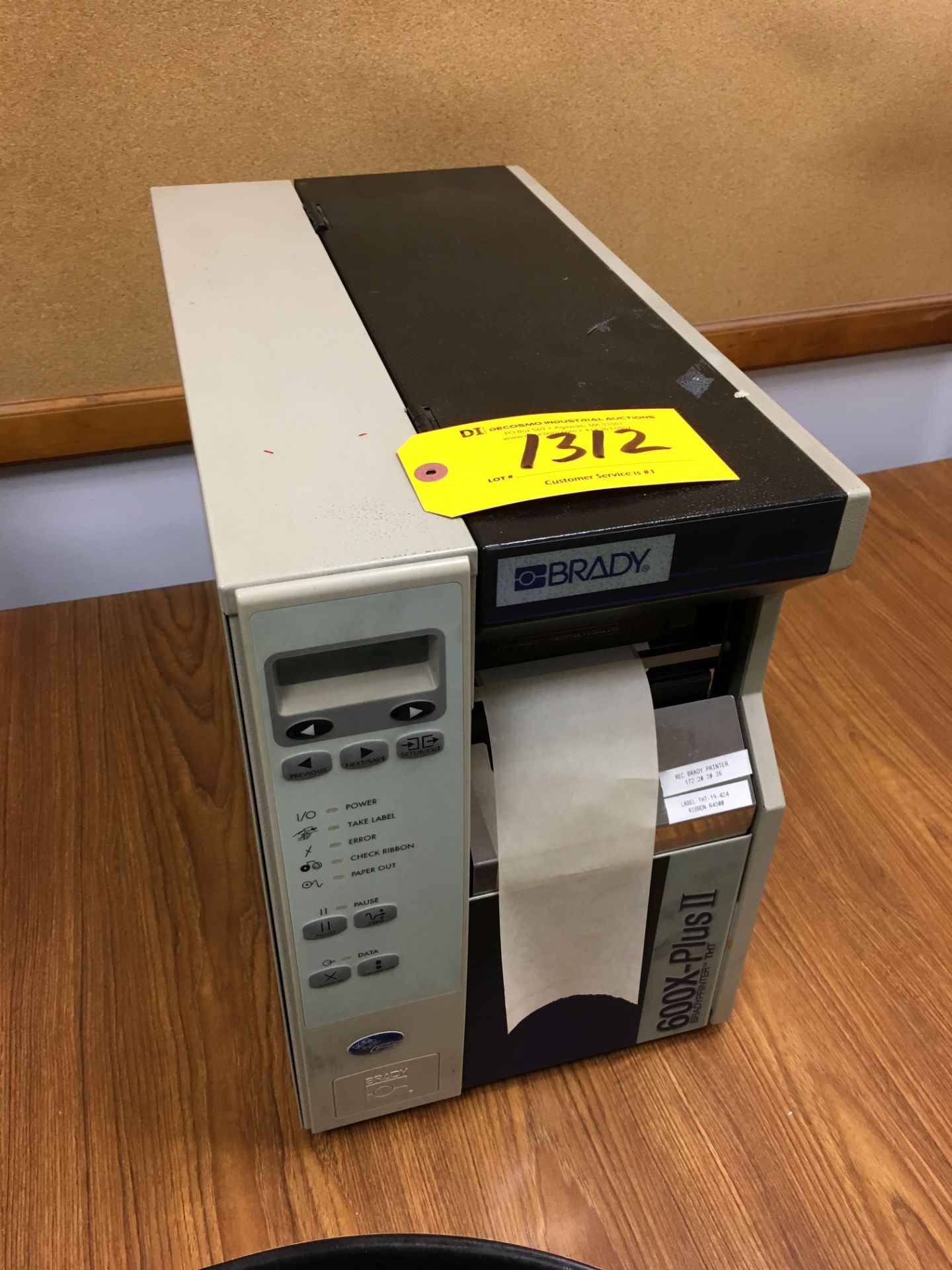 BRADY # 600X-PLUS-II LABEL PRINTER