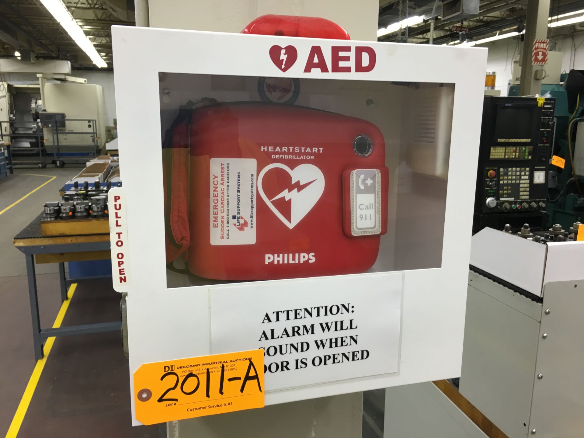 PHILIPS # AED WALL MOUNTED "PORTABLE" DEFIBRILLATOR (*SEE PHOTO)