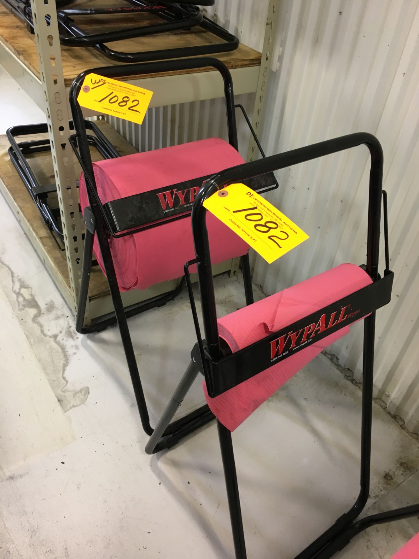 (2) WYPALL PORTABLE CLEAN RAG STANDS