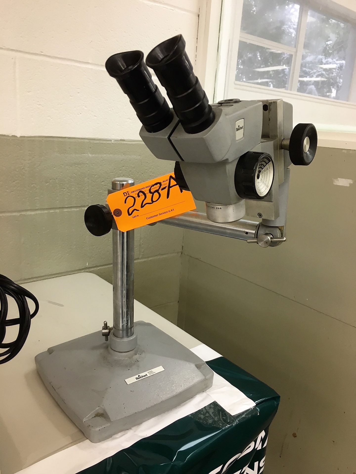 REICHERT STEREO MICROSCOPE WITH STAND