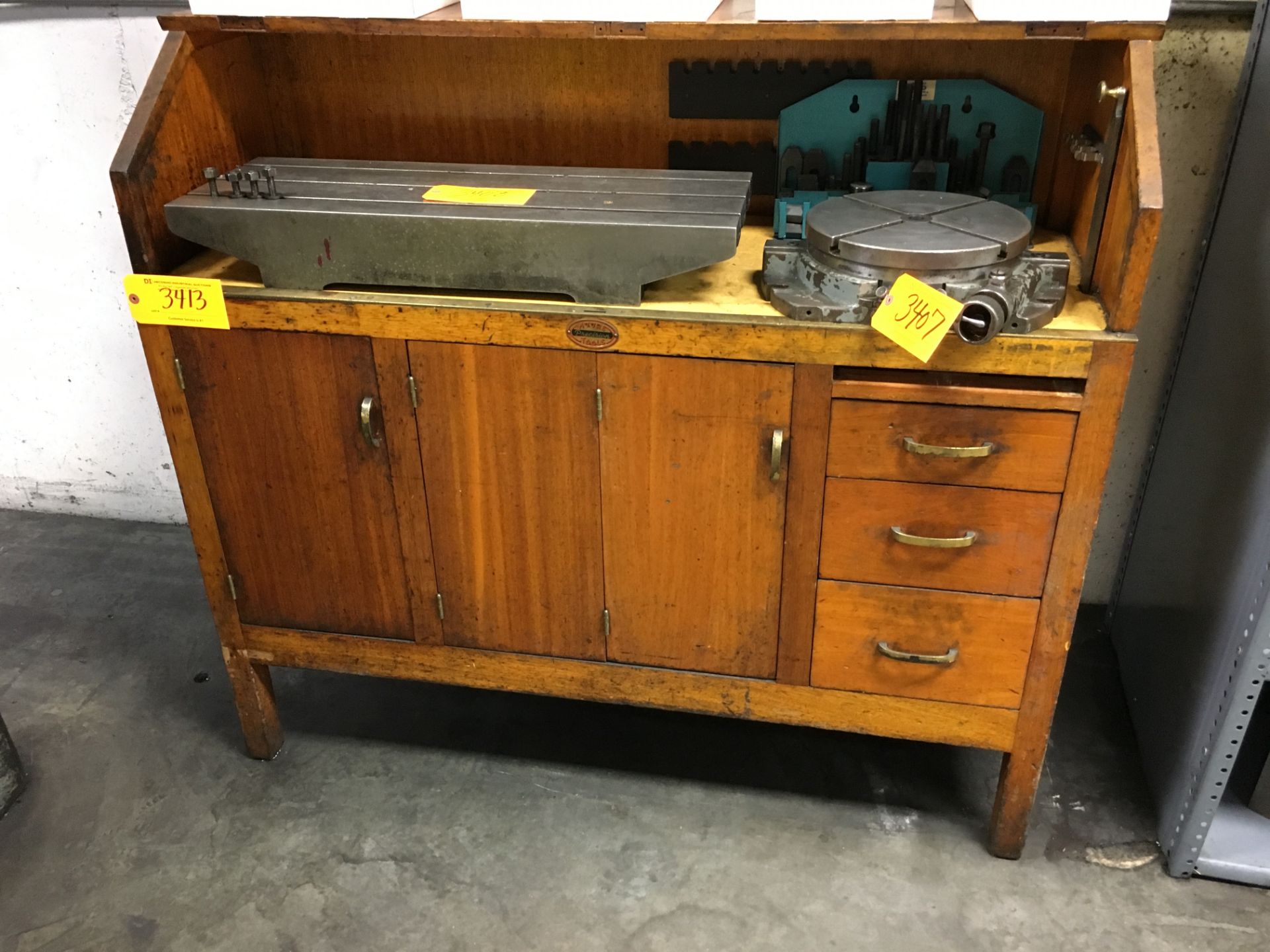 MOORE TOOL MAKERS WOOD CABINET