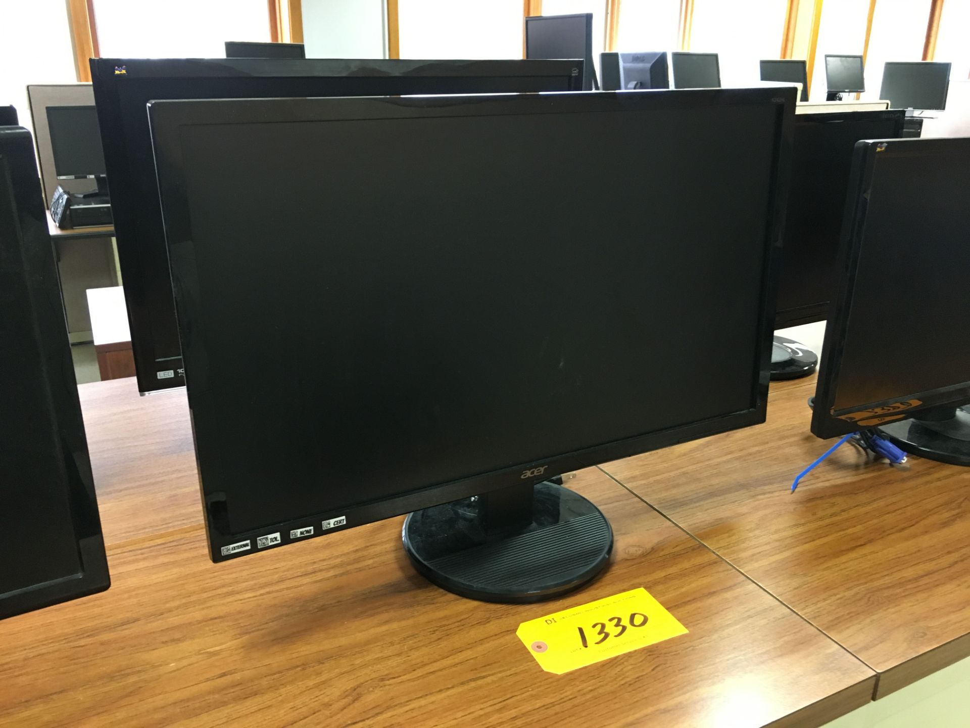 (2) FLAT SCREEN COMPUTER MONITORS