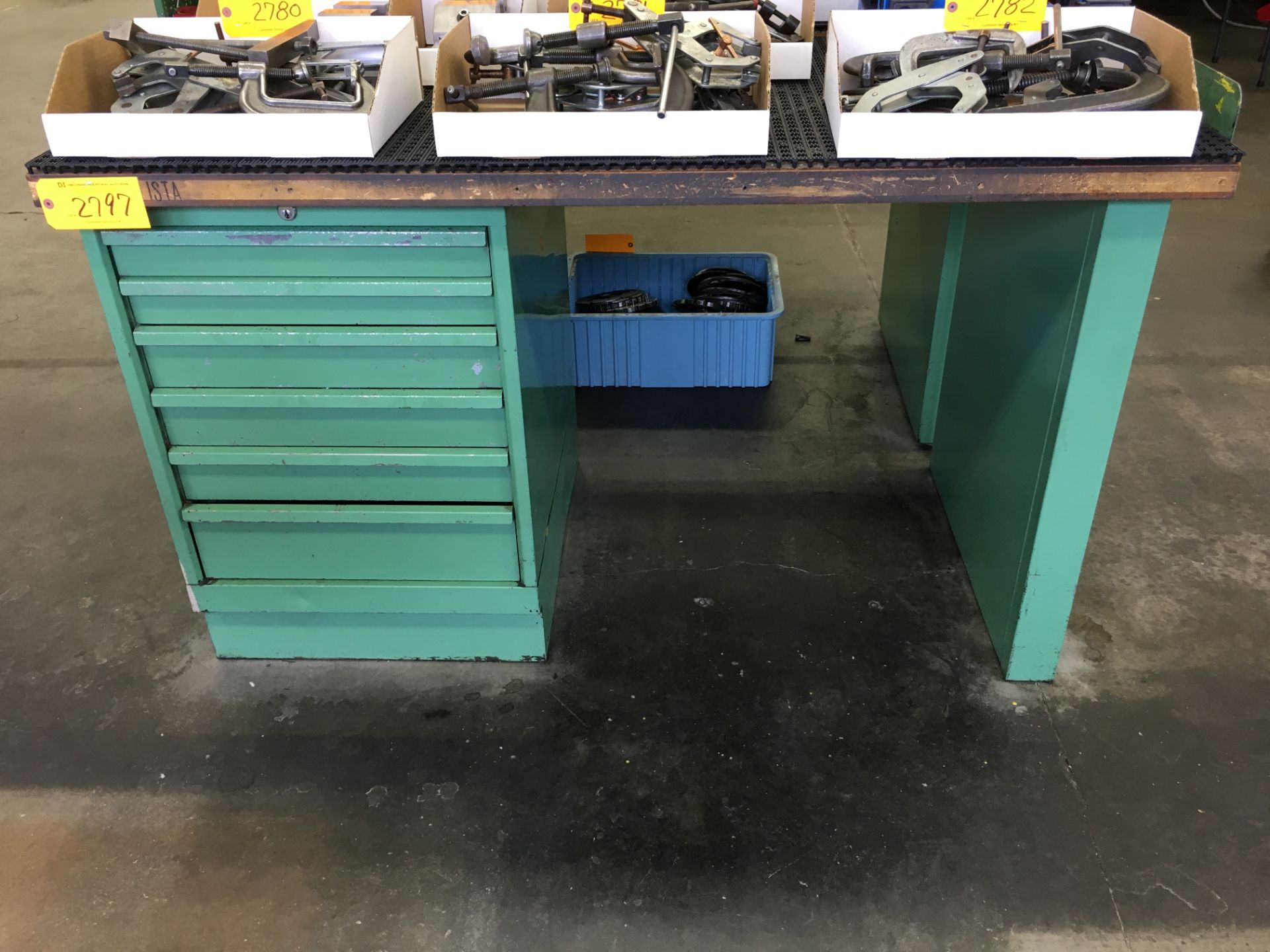 LISTA WOOD TOP WORK BENCH WITH CABINET