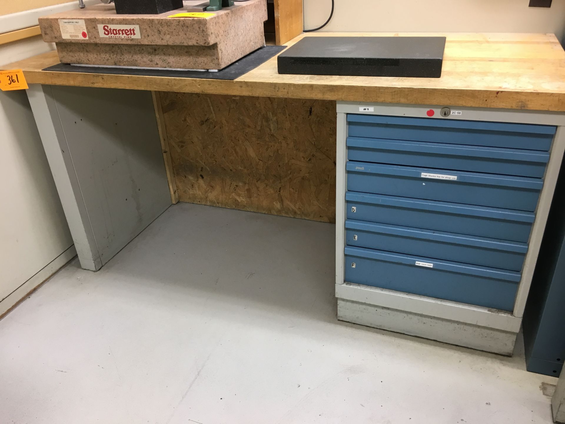 LISTA HEAVY DUTY WOOD TOP WORKBENCH WITH CABINET