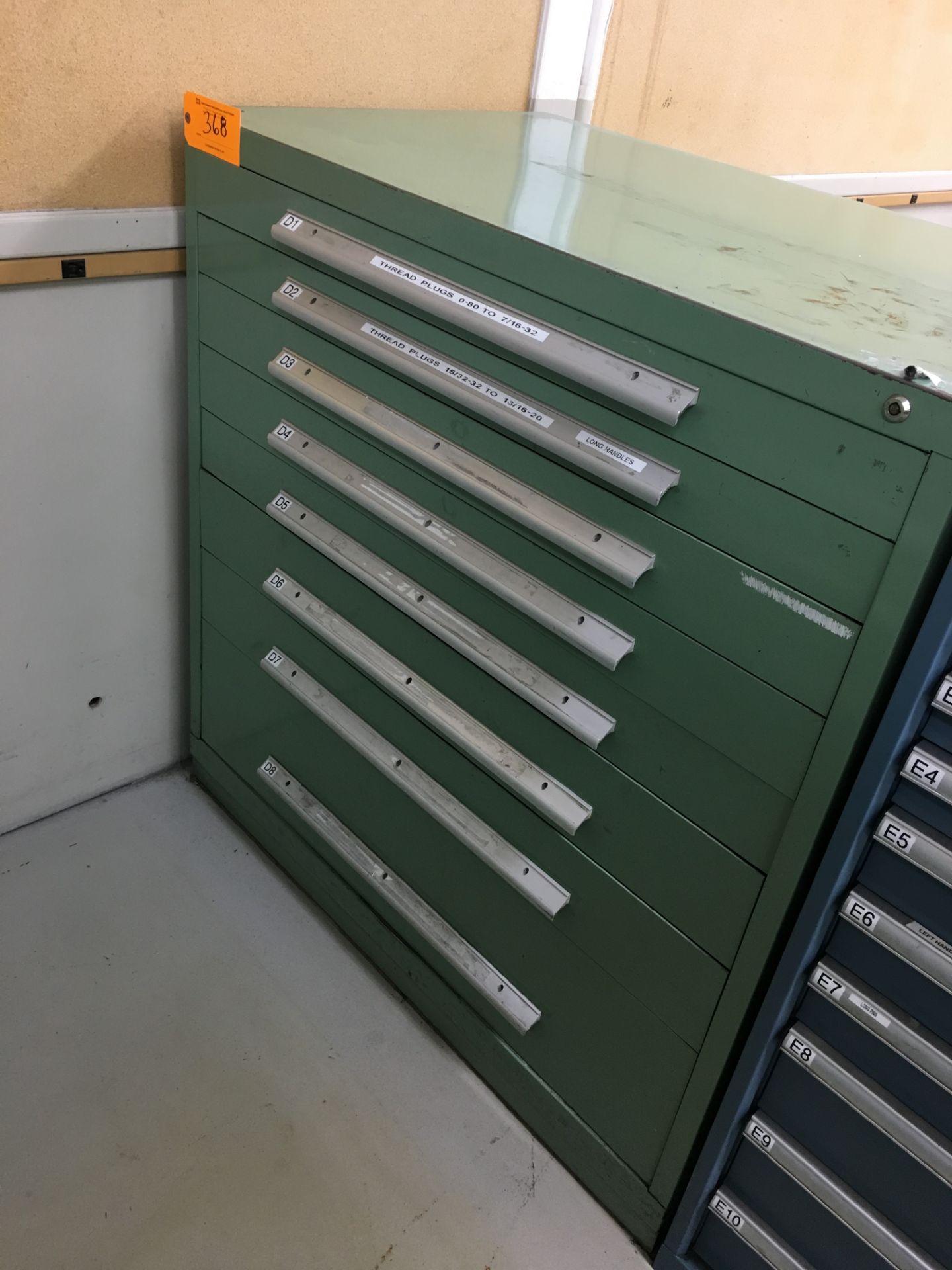 LISTA HEAVY DUTY TOOL CABINET WITH CONTENTS (THREAD GAGES) (*See Photos)