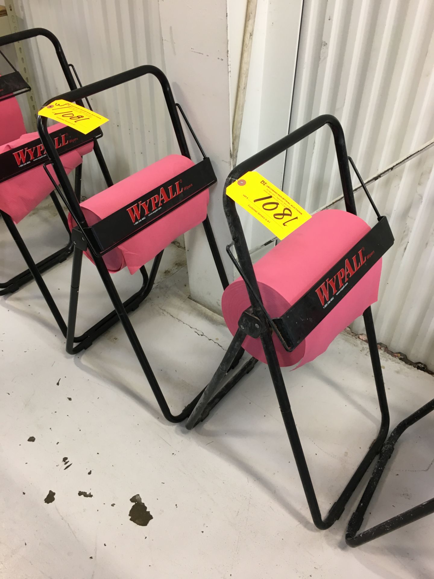(2) WYPALL PORTABLE CLEAN RAG STANDS