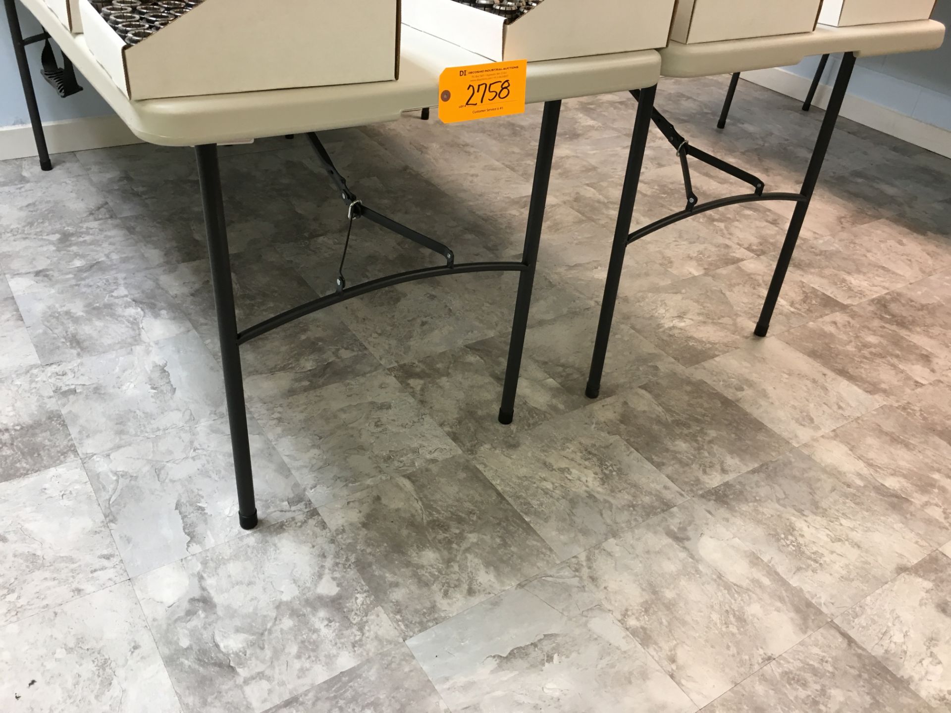 (7) (NEW) FOLDING TABLES (DELAYED DELIVERY)