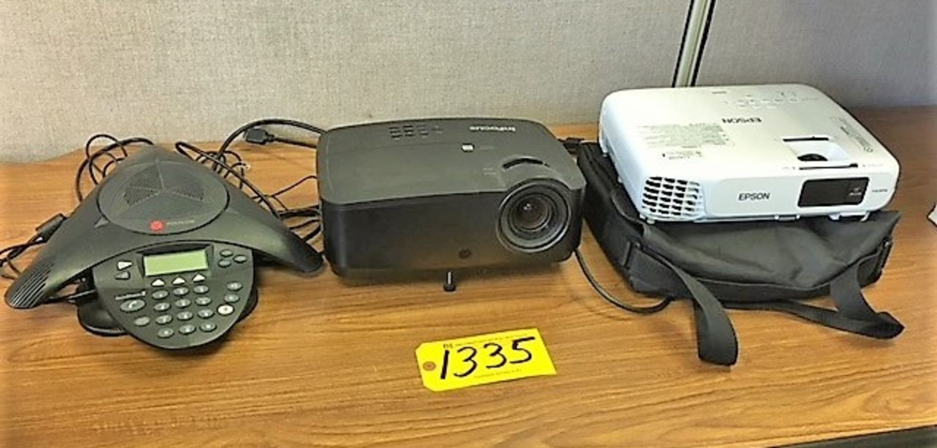 (1) INFOCUS # IN118HDa DLP PROJECTOR, (1) EPSON # H522A LCD PROJECTOR & (1) POLYCOM # SOUNDSTATION-2