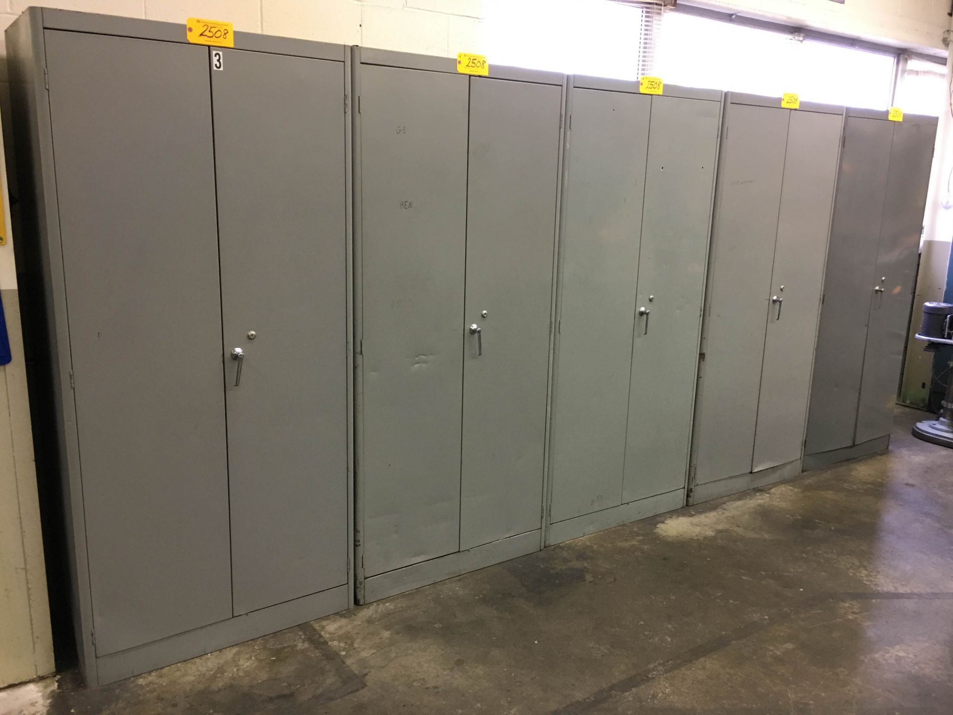 (5) METAL 2-DOOR CABINETS WITH CONTENTS