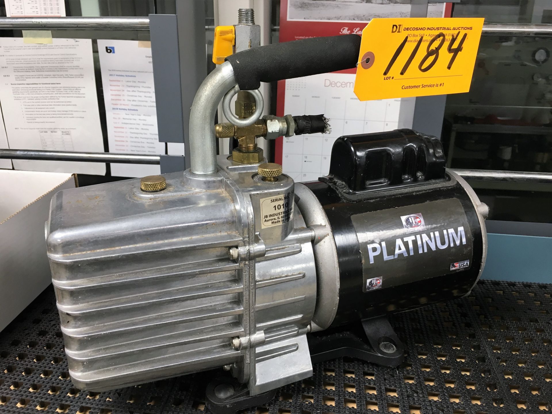 JB PLATINUM # DV-285N VACUUM PUMP (10 CFM)