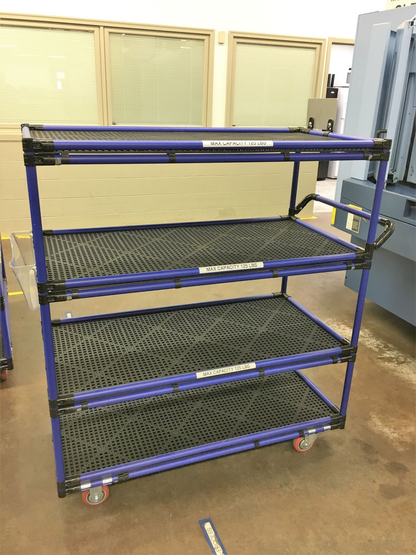 EZ-BUILD 4-TIER MODULAR PARTS CART WITH DRY DECK