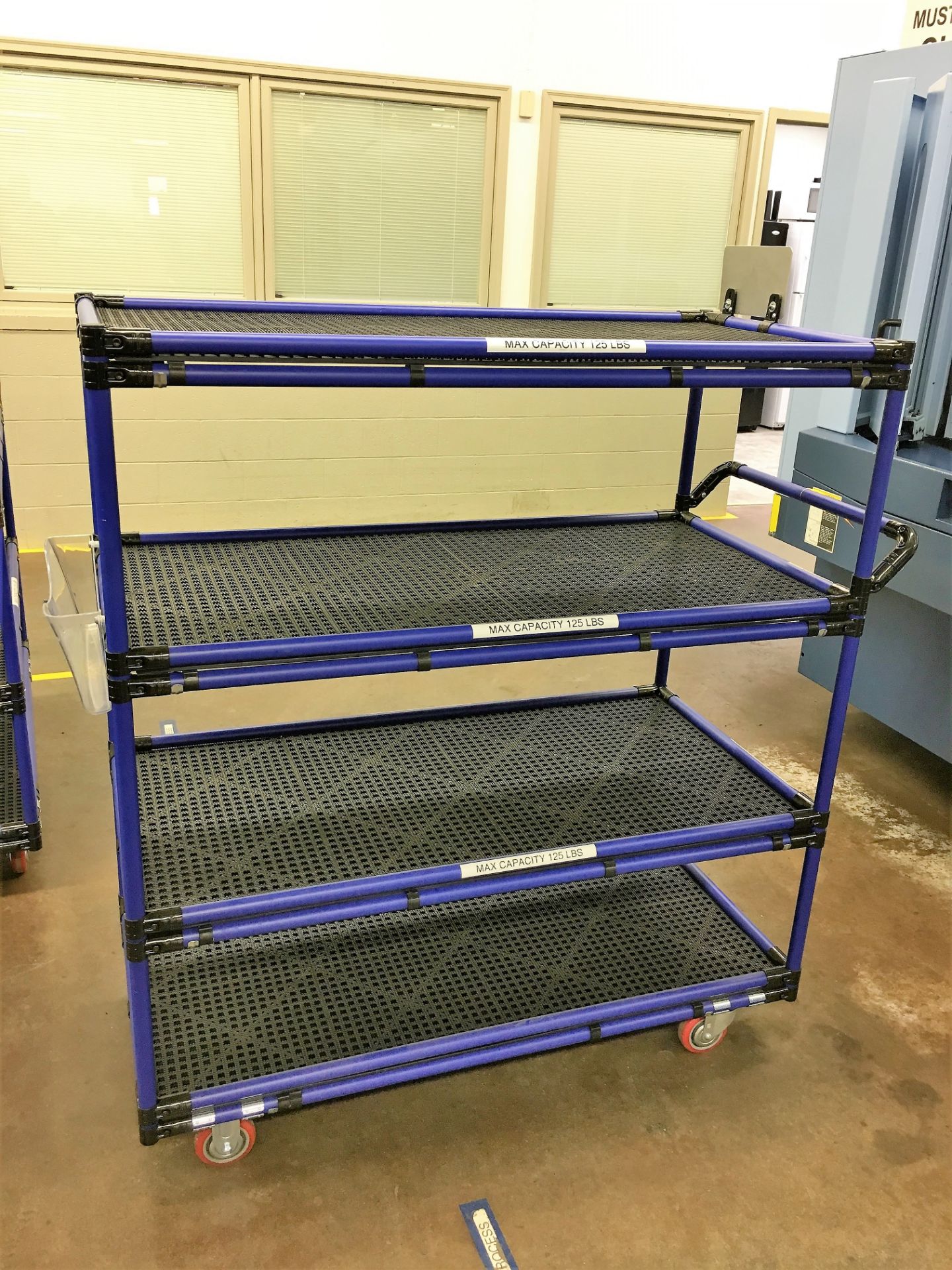 EZ-BUILD 4-TIER MODULAR PARTS CART WITH DRY DECK