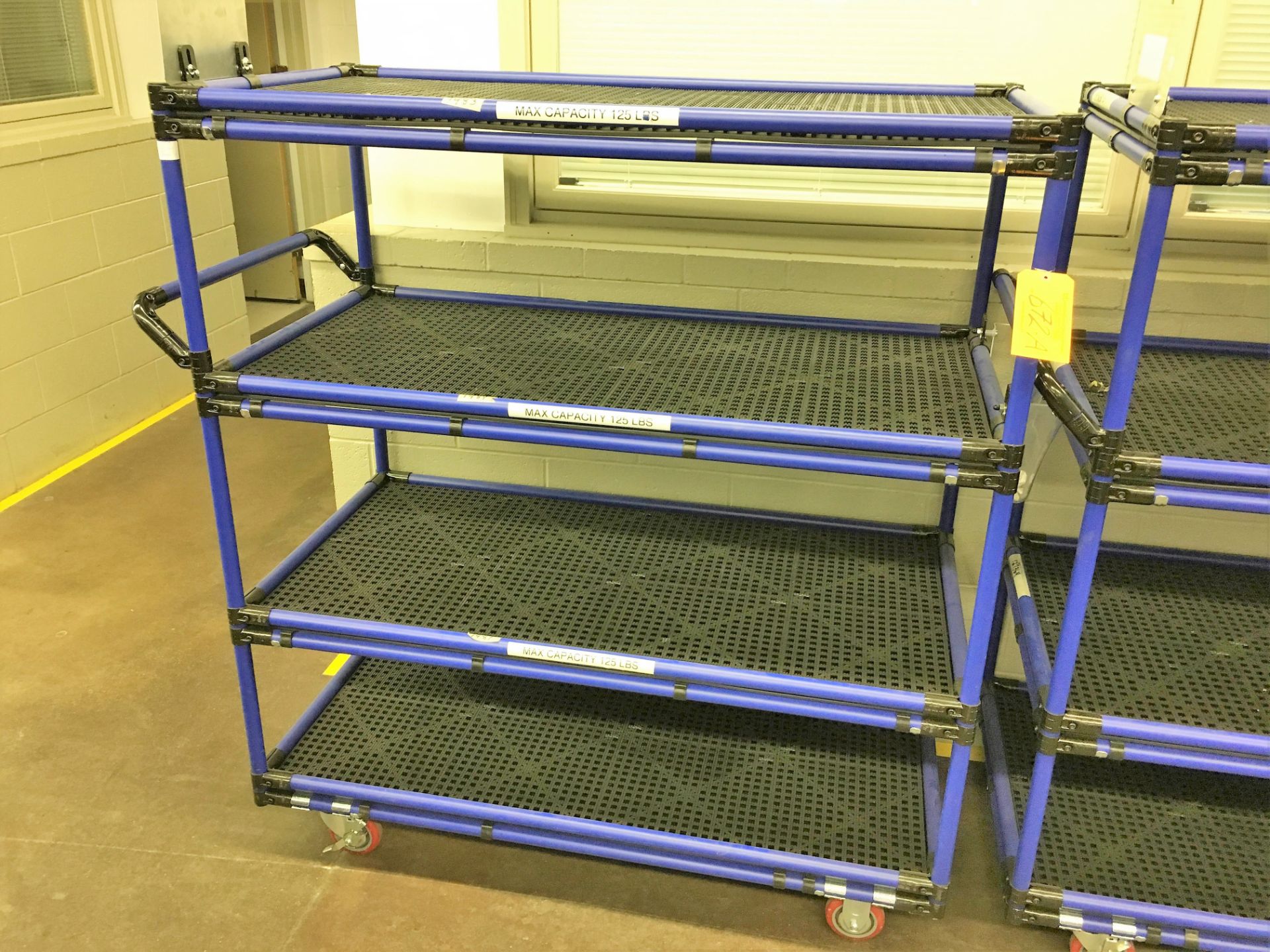 EZ-BUILD 4-TIER MODULAR PARTS CART WITH DRY DECK