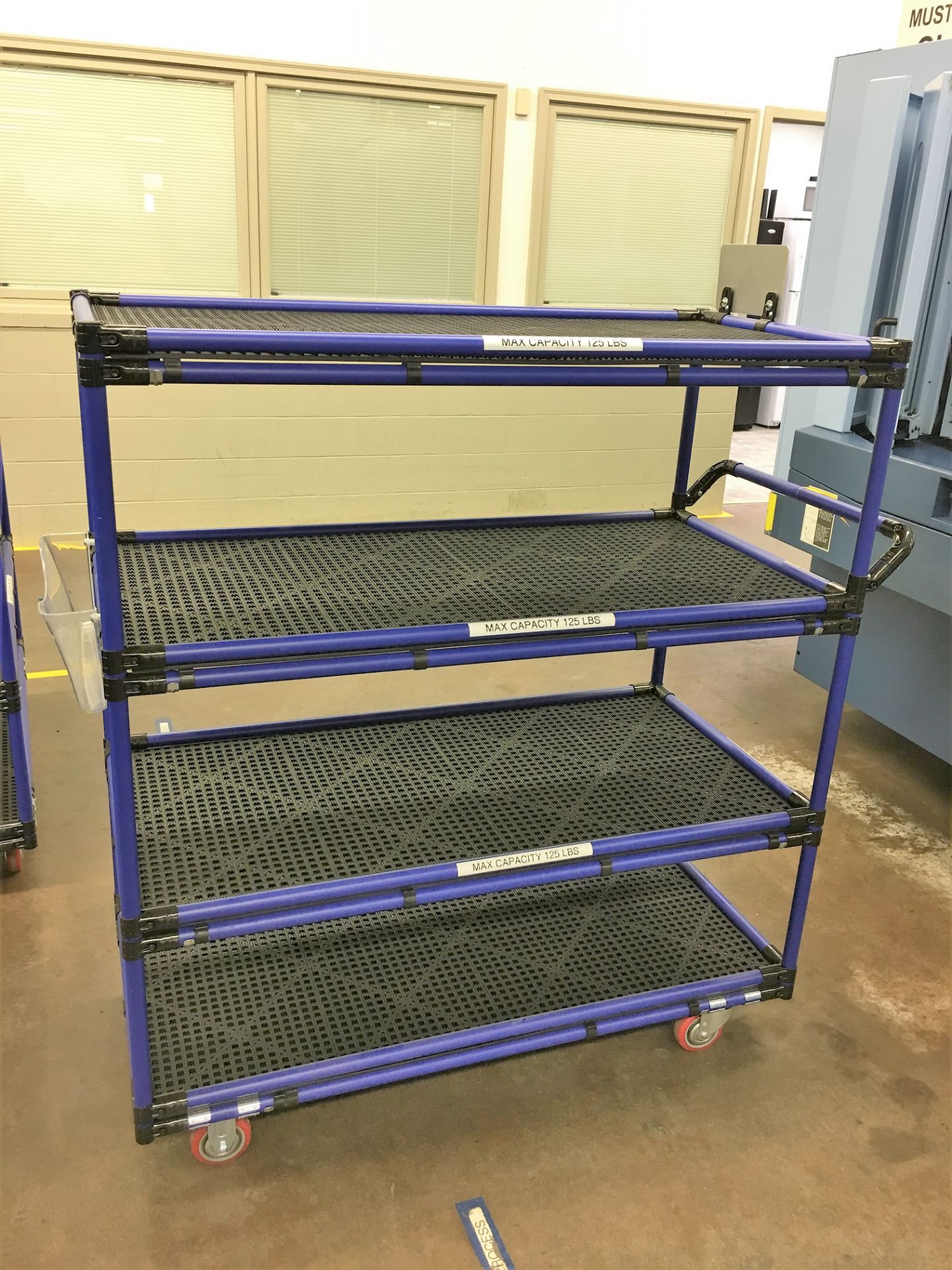 EZ-BUILD 4-TIER MODULAR PARTS CART WITH DRY DECK