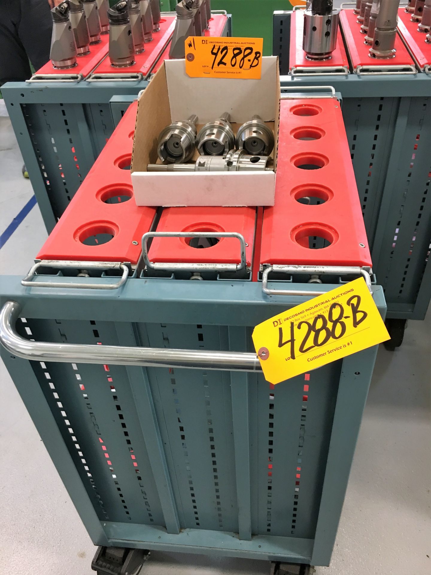 LISTA TOOL CART WITH (4) KENNAMETAL #KM-63XMZ ''HIGH-SPEED'' (30,000 RPM MAX.) (USED WITH MAZAK