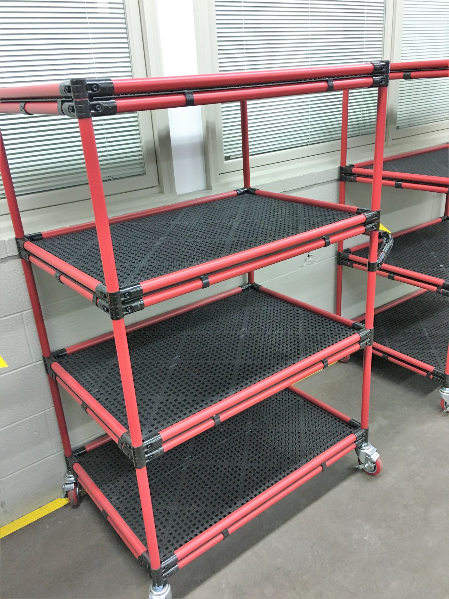 EZ-BUILD 4-TIER MODULAR PARTS CART WITH DRY DECK