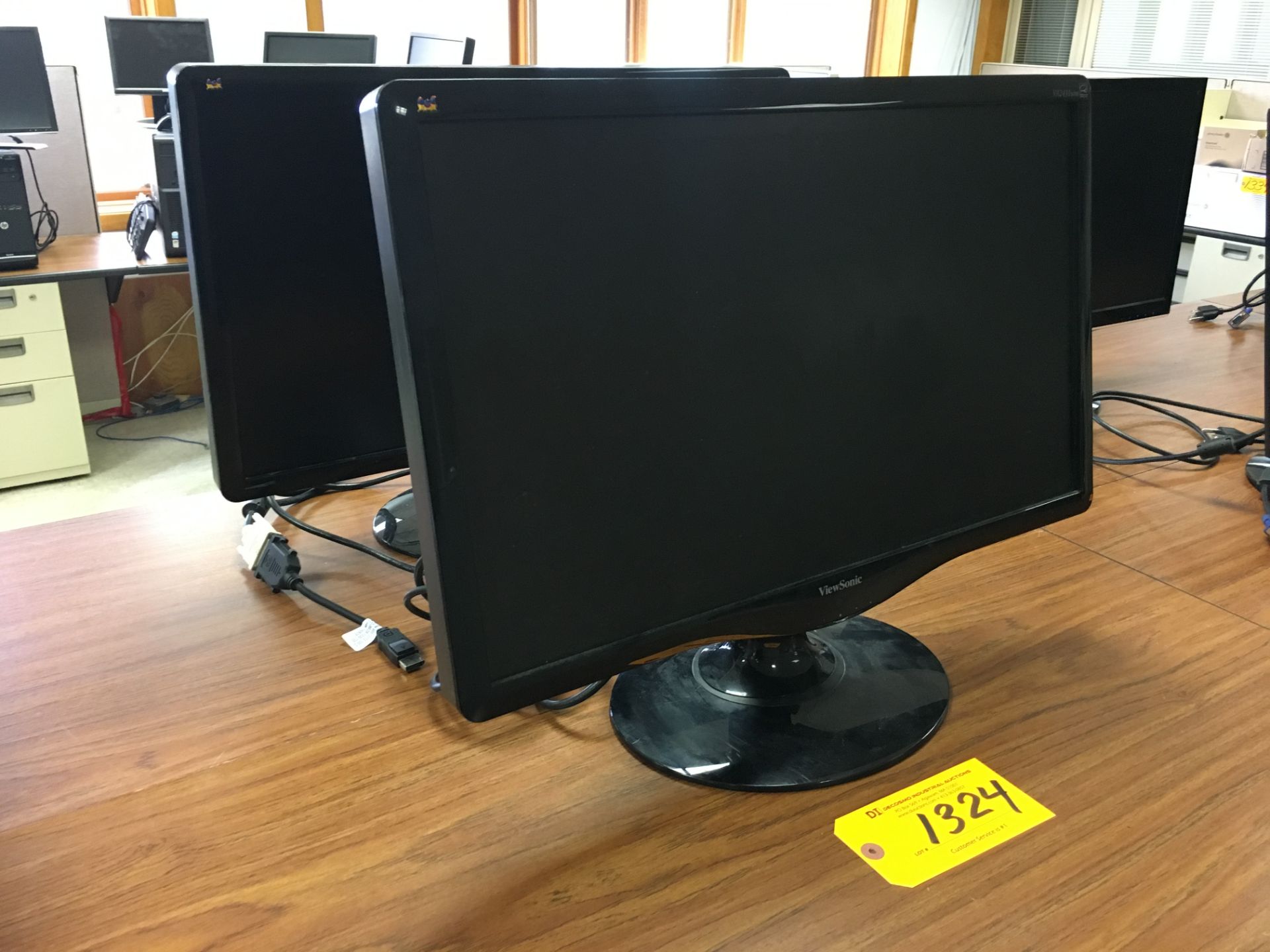 (2) FLAT SCREEN COMPUTER MONITORS