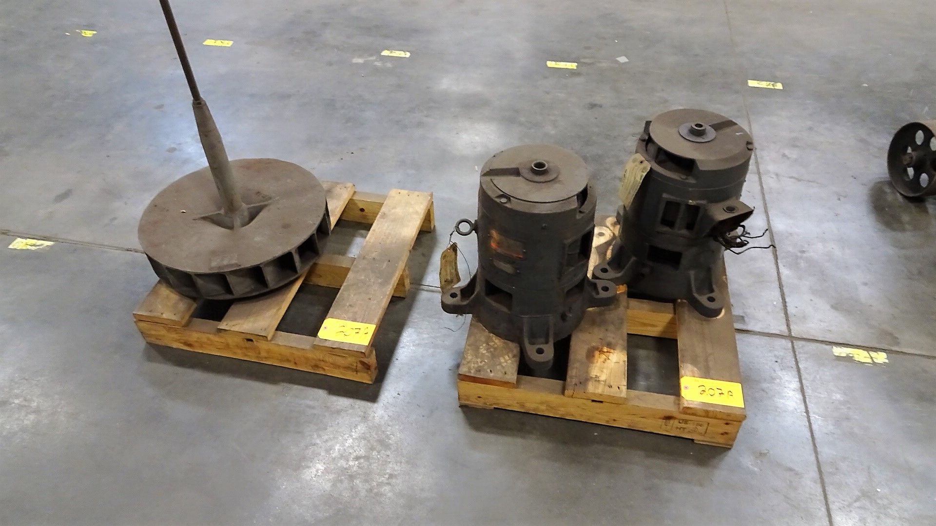 Spare Parts for Drop Ovens (Lot # 206 & # 207) Including: (2) Motors, Fan, (2) Thermocouples, Lid