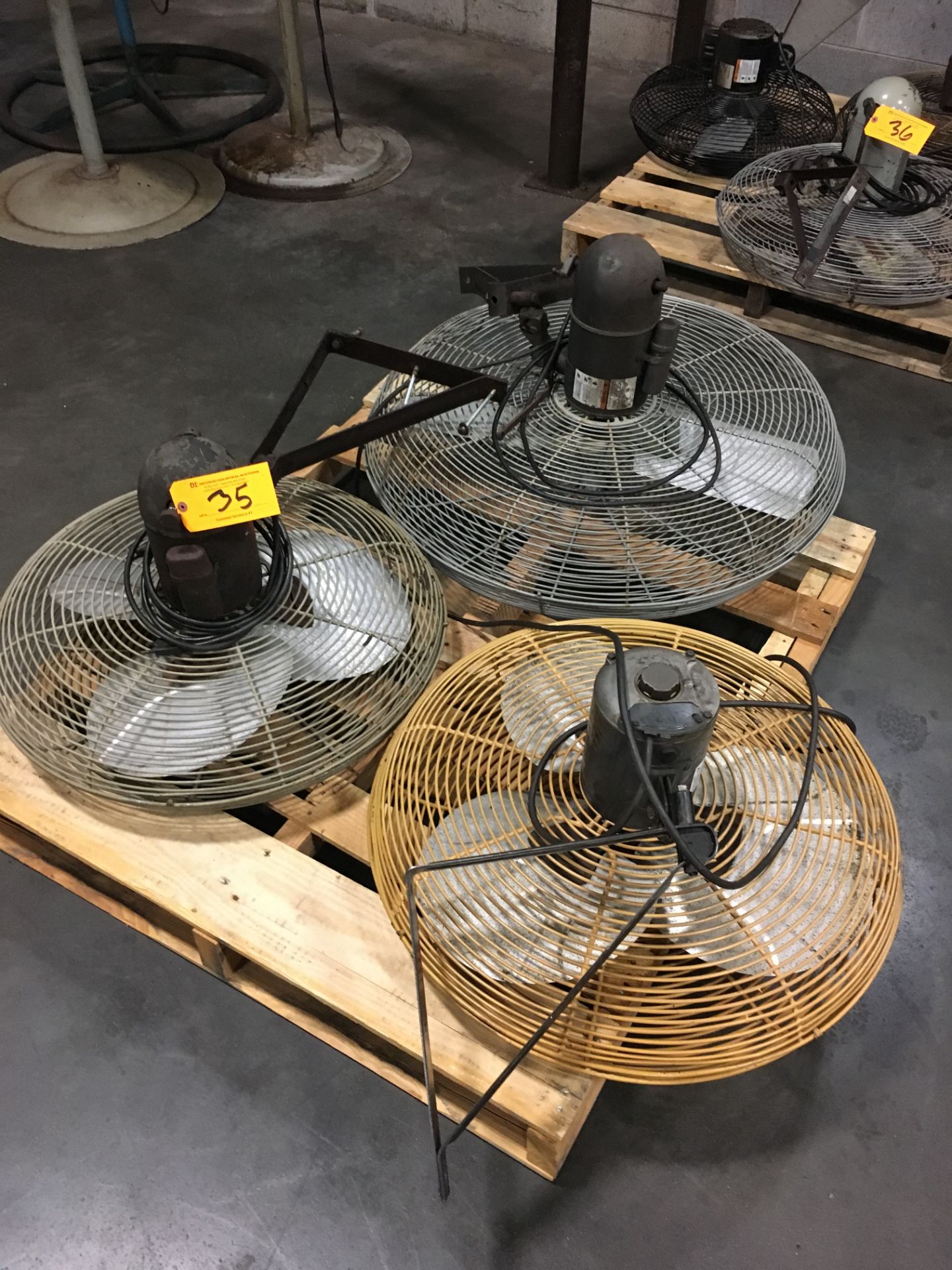 (3) Wall Mount Shop Fans