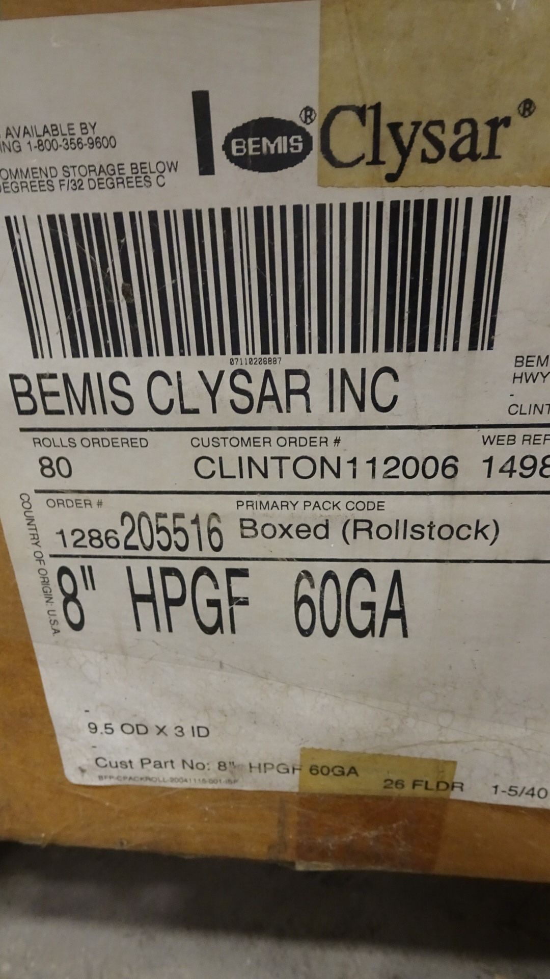 Bemis ''Clysar'' Shrink Wrap Film on Pallet (*See Photos for Details & Sizes) - Image 2 of 3