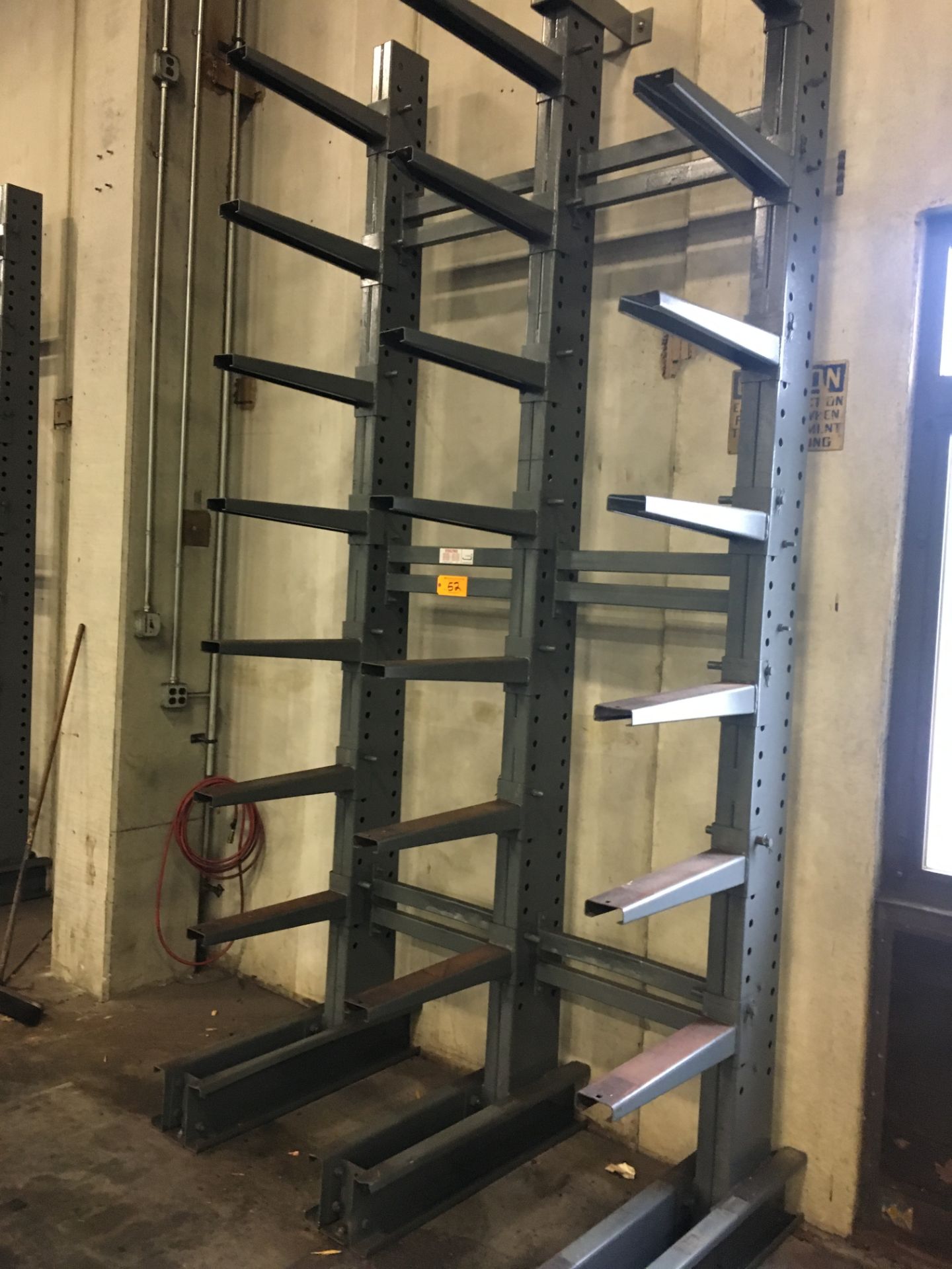 (2) Jarke Triple Column Single Sided Cantilever Raw Material Racks