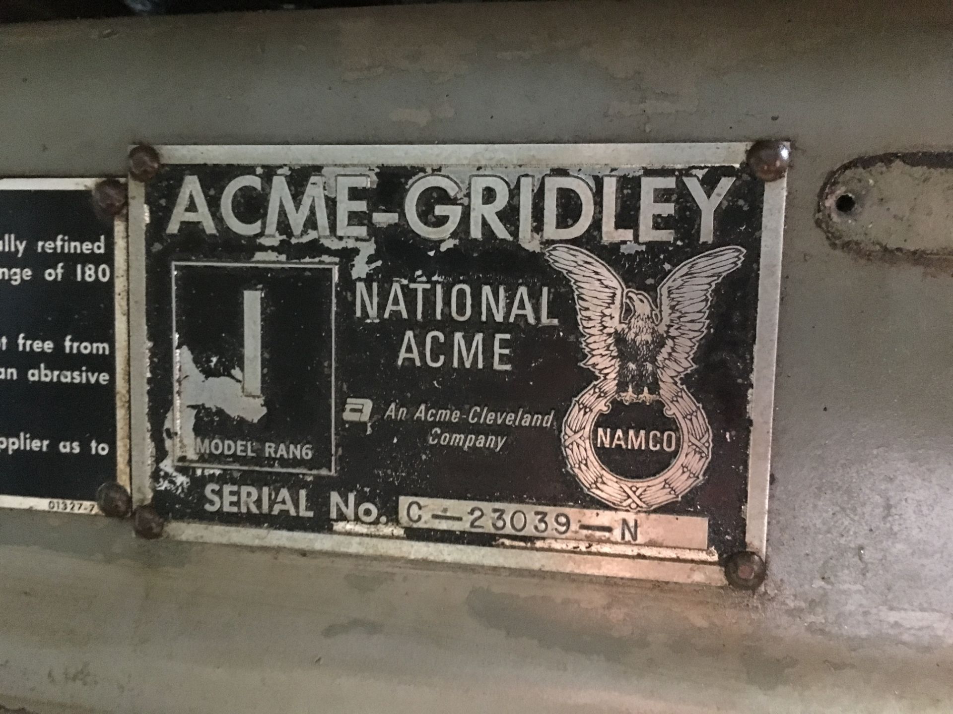 Acme-Gridley Model RAN-6 (1") Multi-Spindle Screw Machine, sn:C-23039-N, (Location: Athol, MA & - Image 5 of 5