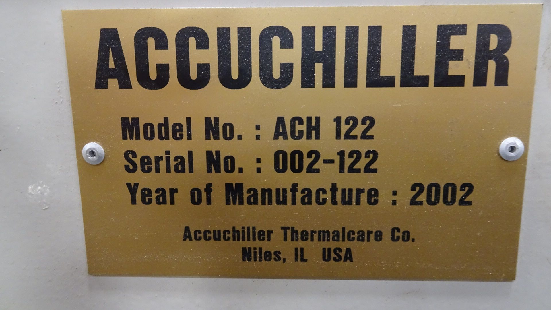 Thermal Model ACH 122 Care Accu-Chiller, sn: 002-122 - Image 2 of 2