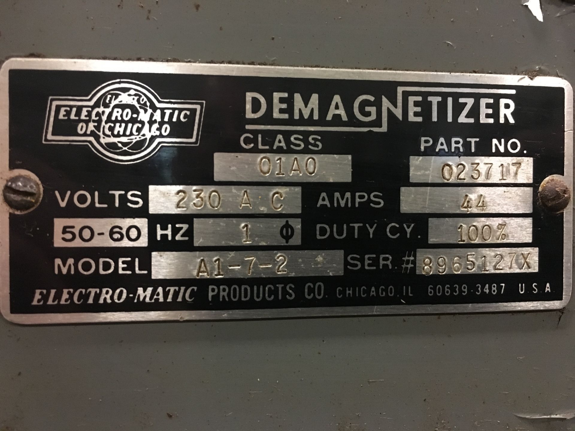 Electro Magnetic A1-7-2 De-Magnetizer - Image 2 of 2