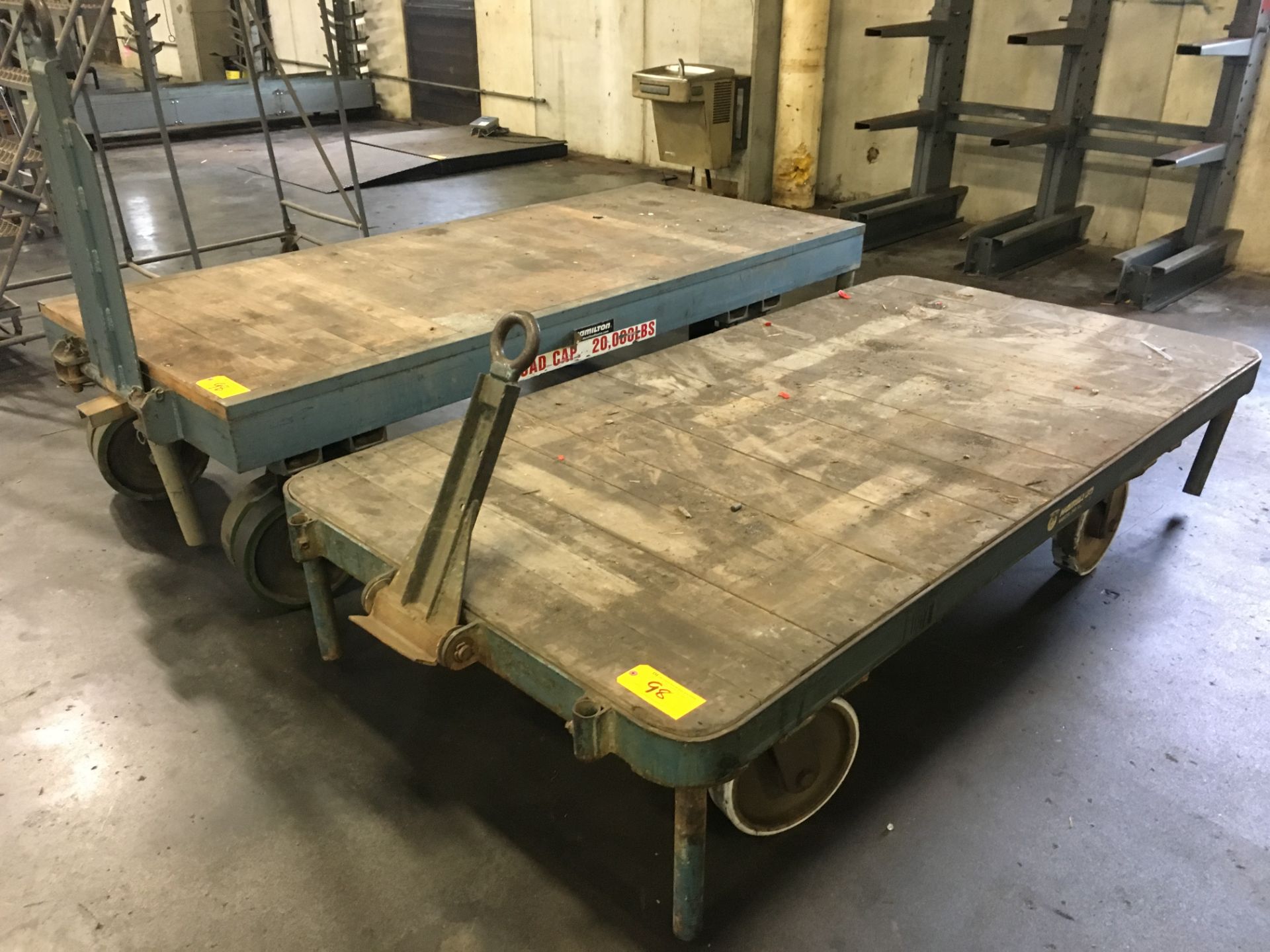 (2) Flat Bed Trailer Carts