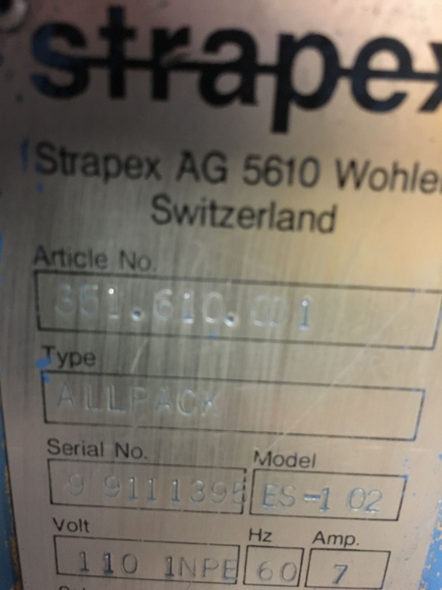 Strapex Model ES-102 Automatic Bander - Image 2 of 2