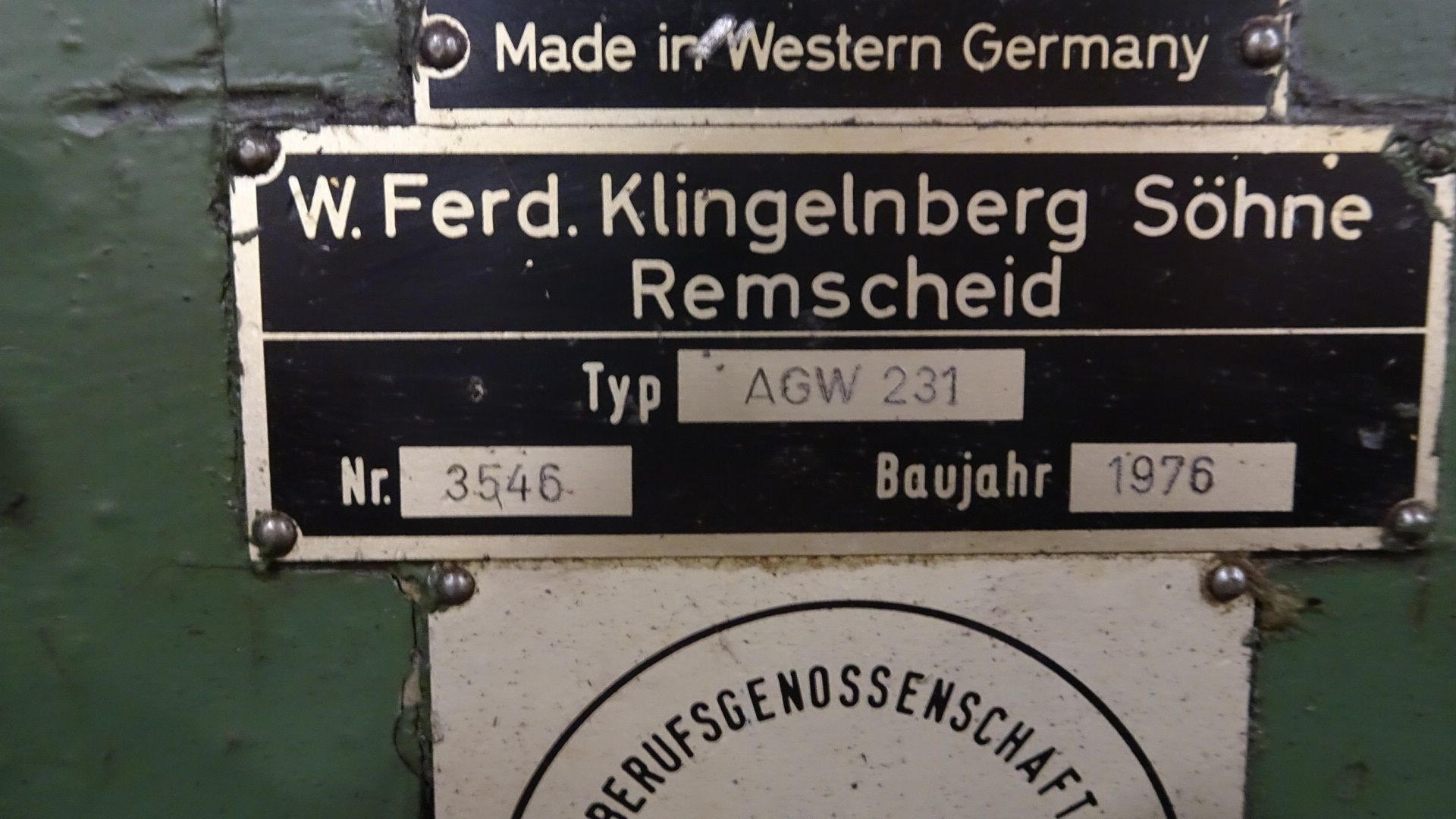 Klingenberg Hob Grinder\Cutter Shaper, Type AGW 231, with Tooling & Gearing, sn:3546 - Bild 5 aus 5
