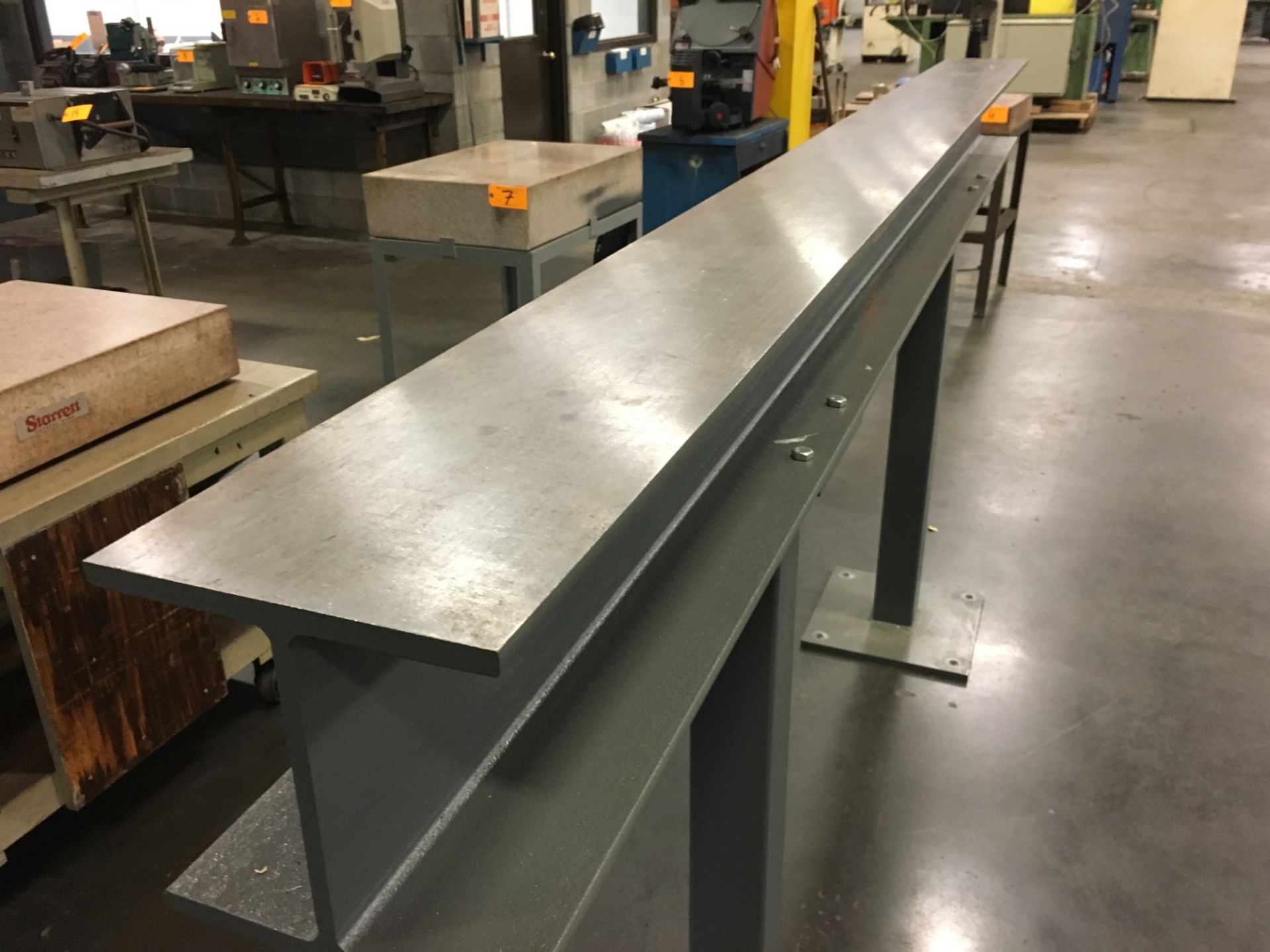 116'' x 8'' Ground Flat I-Beam with Stand - Image 2 of 2