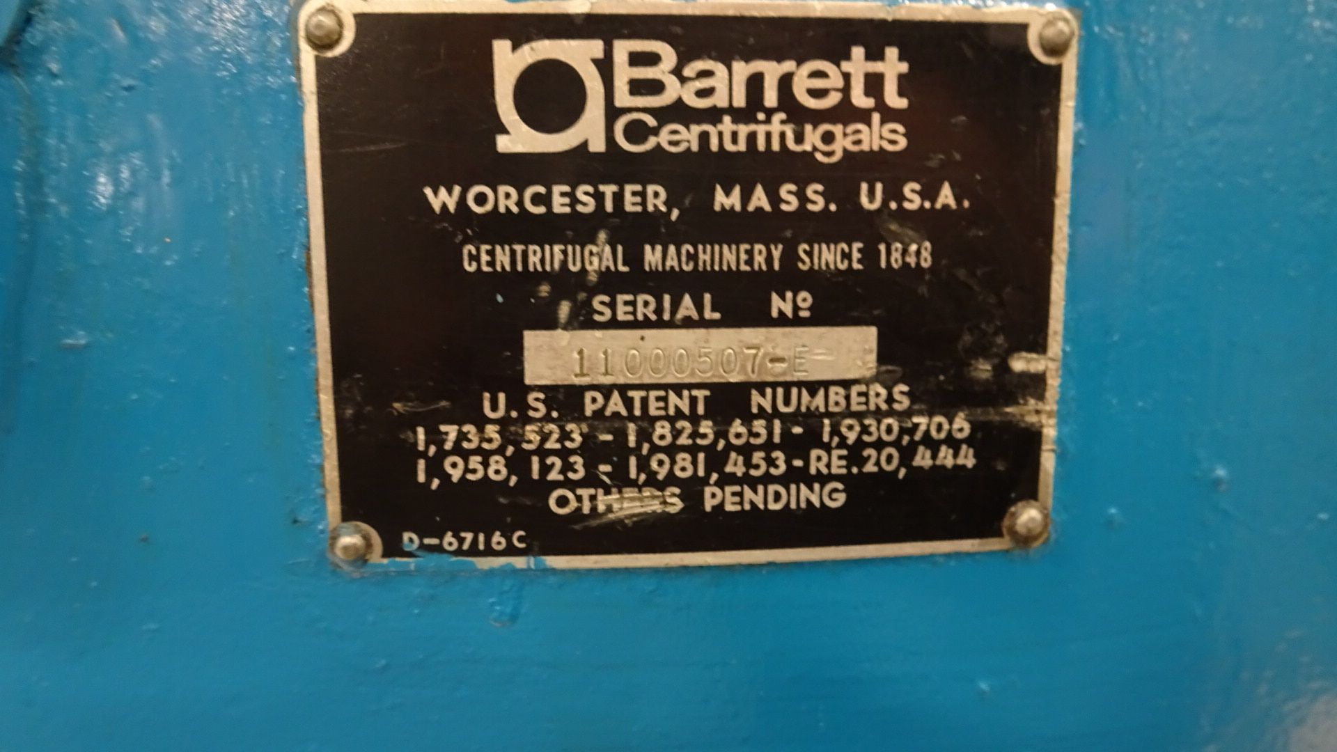 Barrett Model 1100 Centrifugal Chip Spinner, sn:11000507-E (*See Photos) - Image 4 of 4