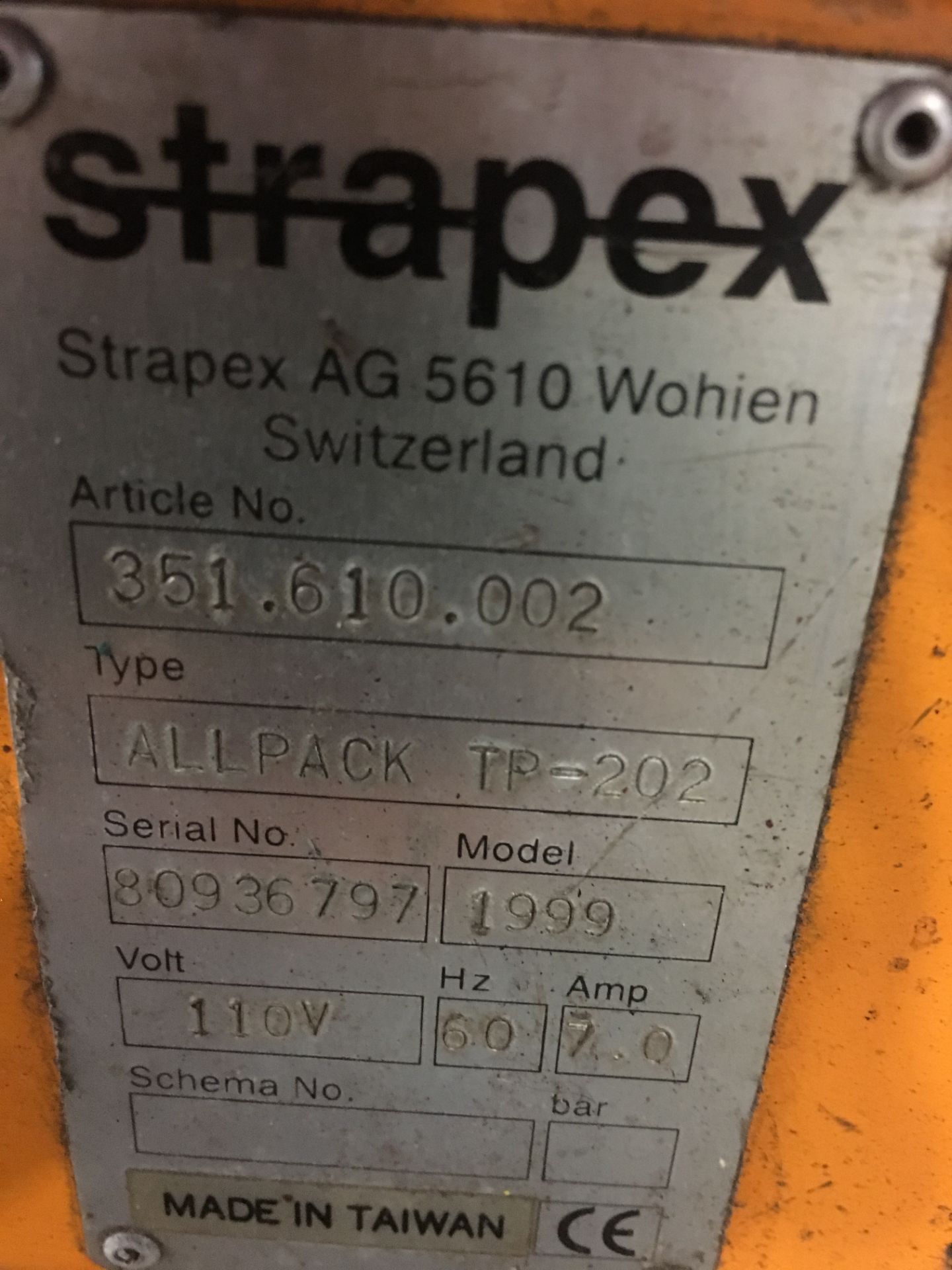Strapex Model 1999 Automatic Bander - Image 2 of 2
