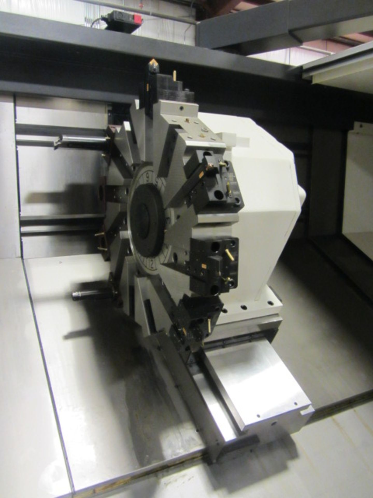 Okuma Model LB45II C2000 Hollow Spindle CNC Turning Center with Dual Front & Rear 24'' 4-Jaw Chucks, - Image 7 of 14