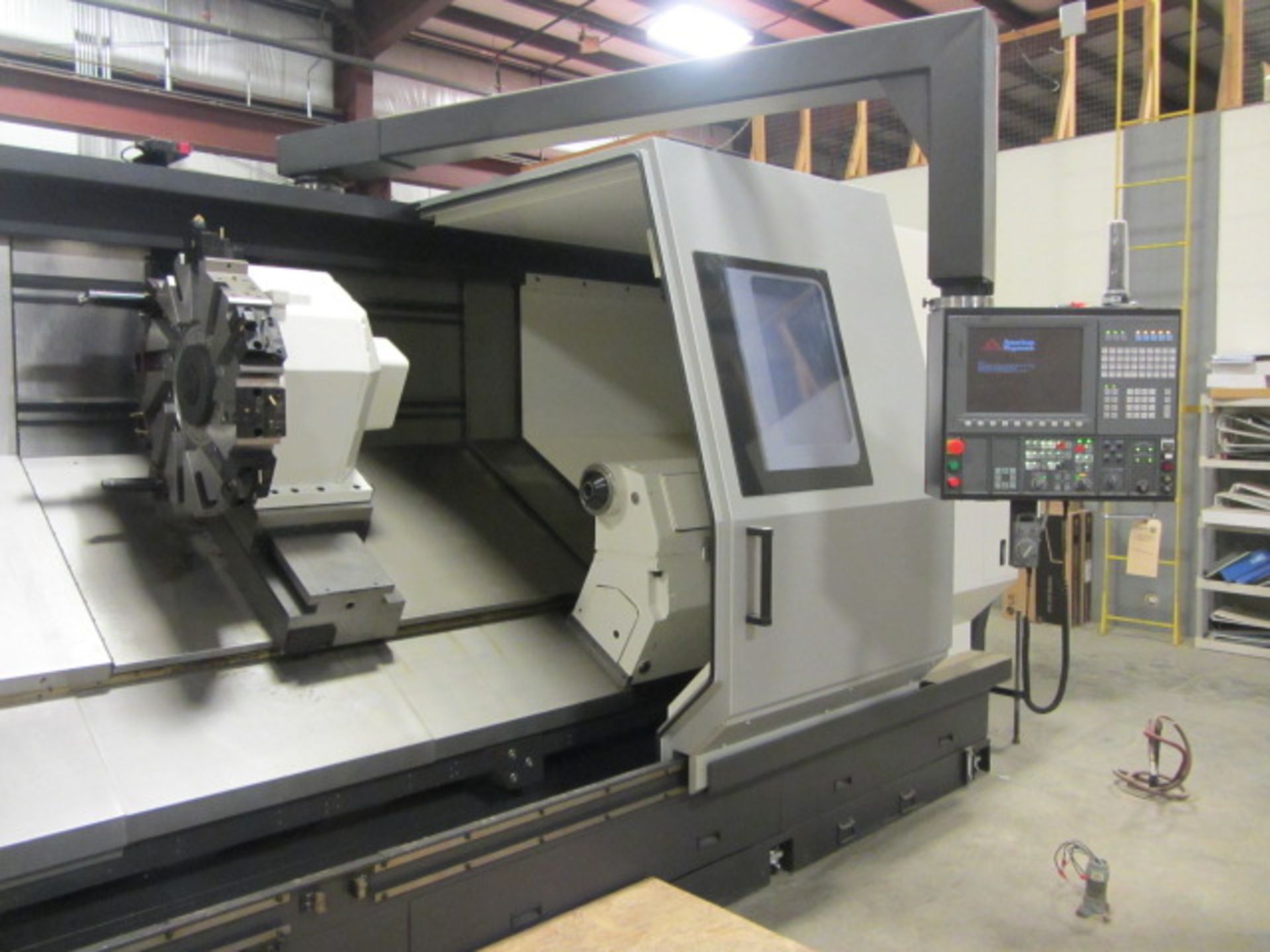 Okuma Model LB45II C2000 Hollow Spindle CNC Turning Center with Dual Front & Rear 24'' 4-Jaw Chucks, - Image 3 of 14