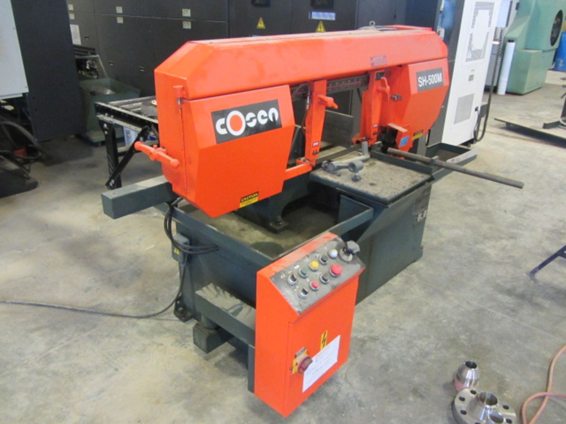 Cosen Model SH-500M Mitre Cutting Horizontal Bandsaw with 11'' Square, 11'' x 19'' Rectangle, 13''