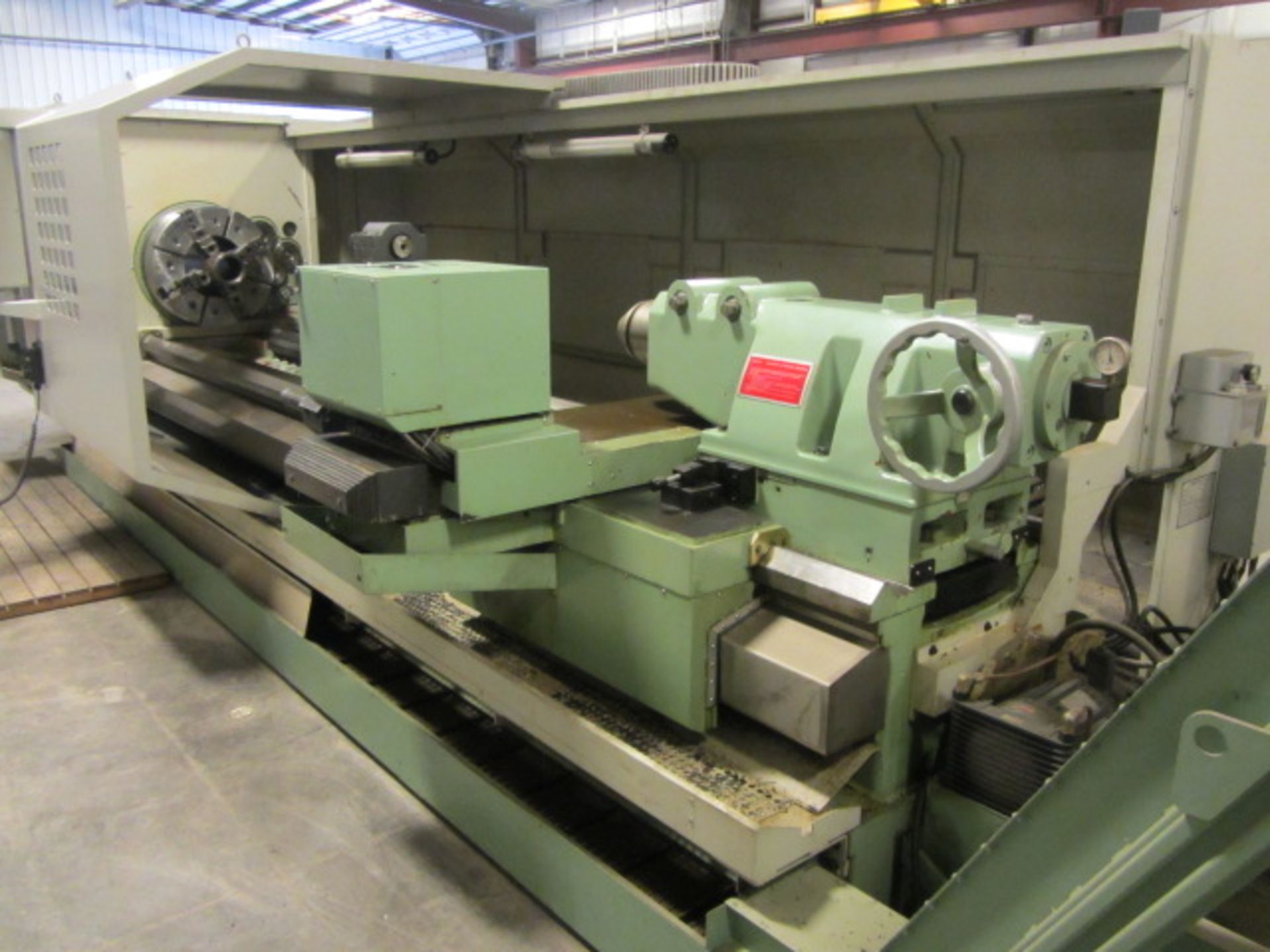 Kingston Model CK3000 Hollow Spindle Oil Field CNC Flat Bed Lathe with Double Front & Back 24'' 4- - Image 14 of 15