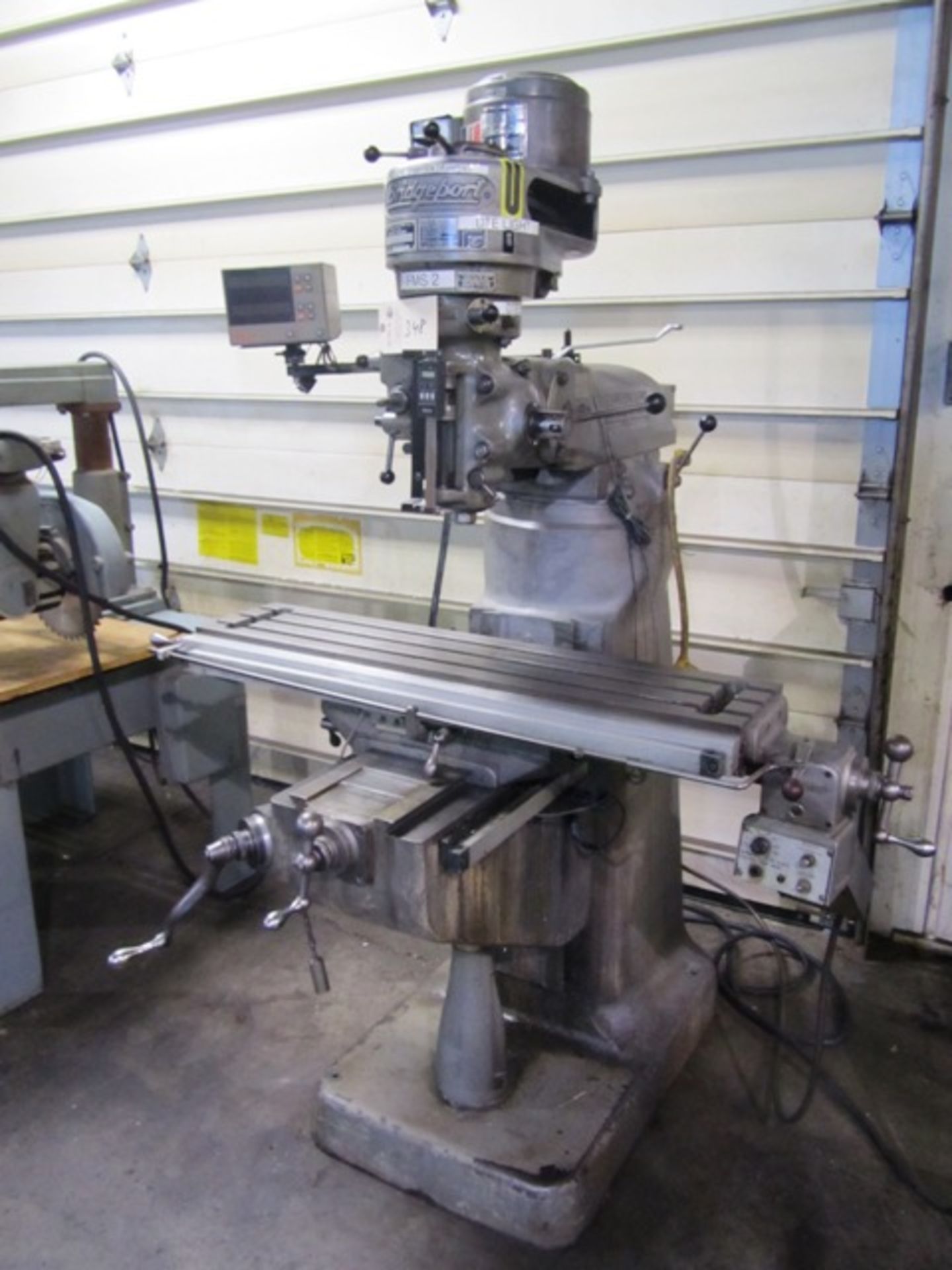 Bridgeport Vertical Milling Machine with 9'' x 42'' Power Feed Table, R8 Taper, Spindle Speeds to
