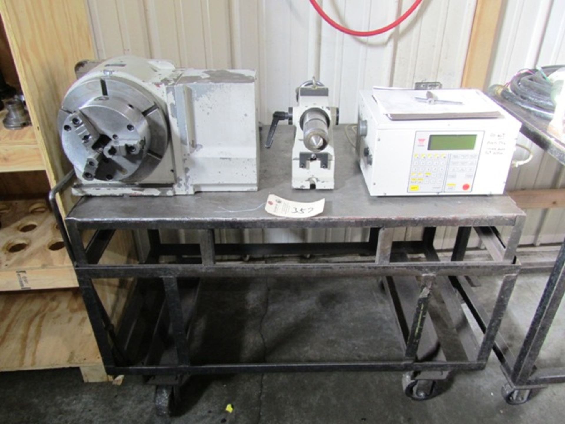 Yuasa Model DMNC-280 10'' 4th Axis Rotary Table with 8'' 3-Jaw Chuck, Tailstock, Yuasa Control