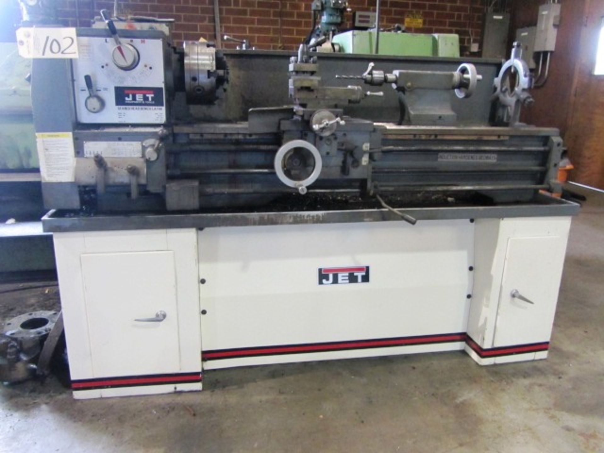 Jet Model GHLB1340 13'' Swing x 40'' Centers Engine Lathe, sn:6052114