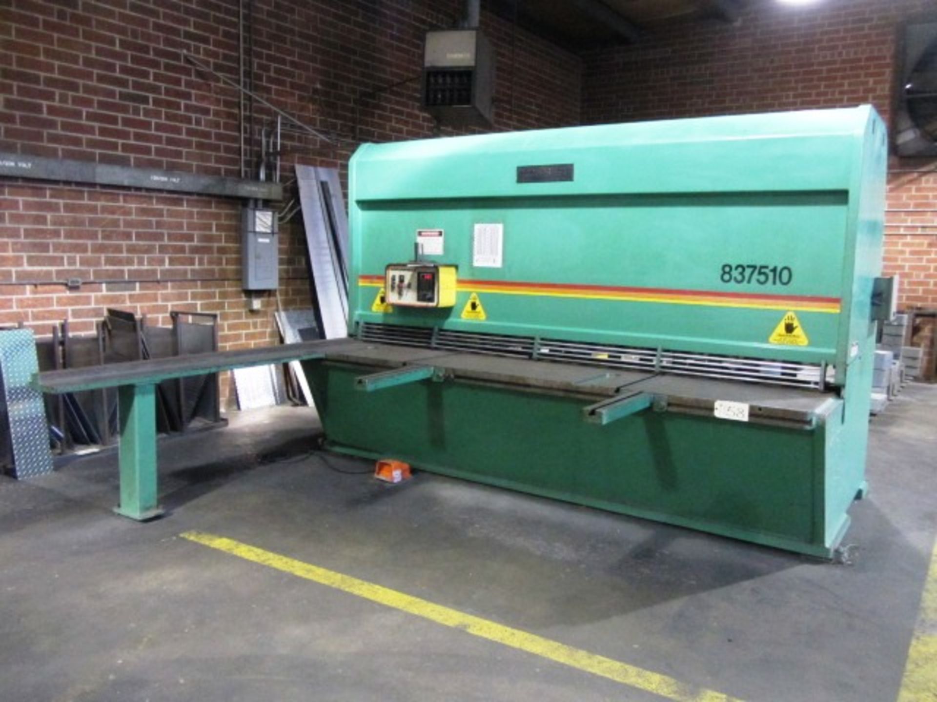 Accurshear Model 837510 10' x 3/8'' CNC Hydraulic Shear with 2-Axis Backgauge, Accurshear