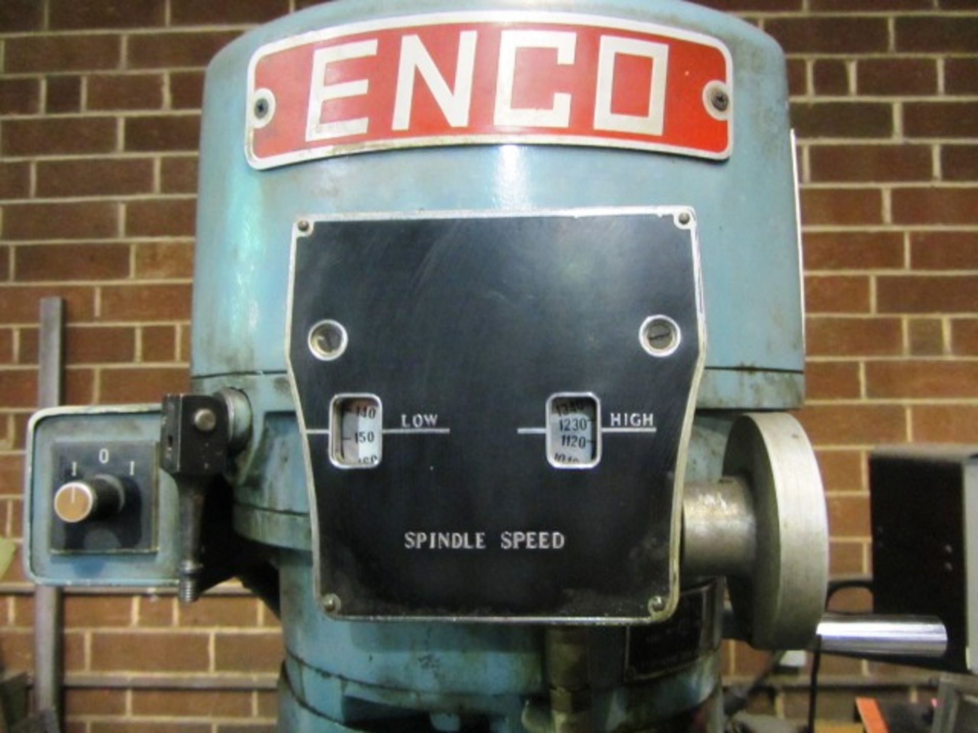 Enco Milling Machine with 9'' x 42'' T-Slotted Table, Table Feed, 2-Axis DRO, Variable Speed, - Image 2 of 6