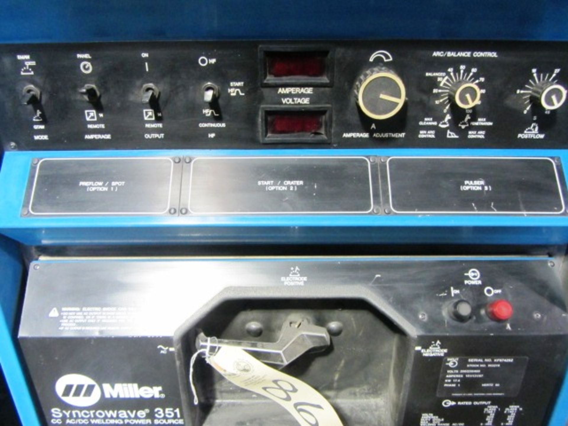 Miller Syncrowave 351 Power Source with Digital Readout, sn:KF974252 - Image 3 of 4