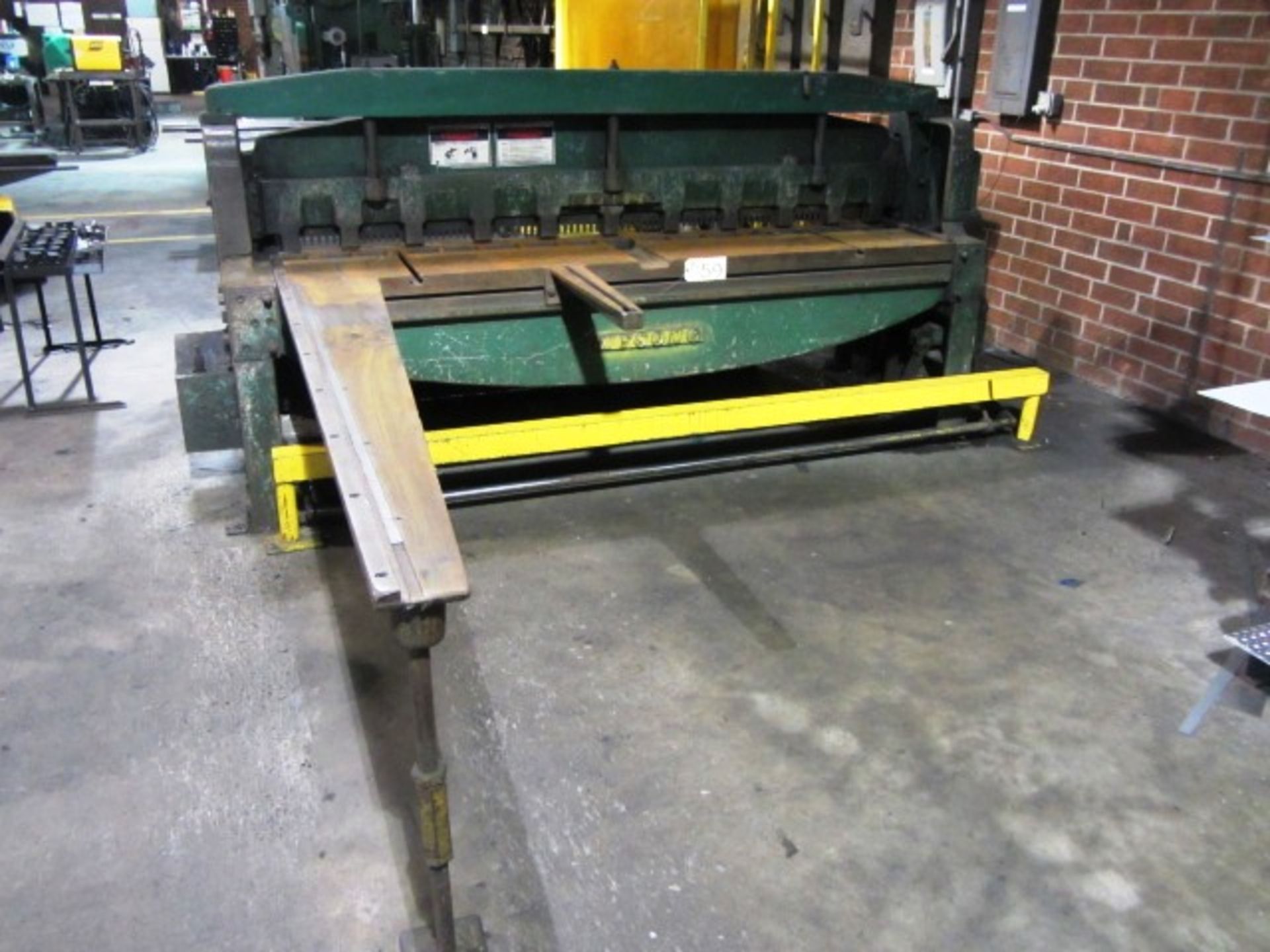 Wysong Model 1096 8' x 10GA Mechanical Shear with Backgauge, Left Hand Square Arm, Sheet Arm,