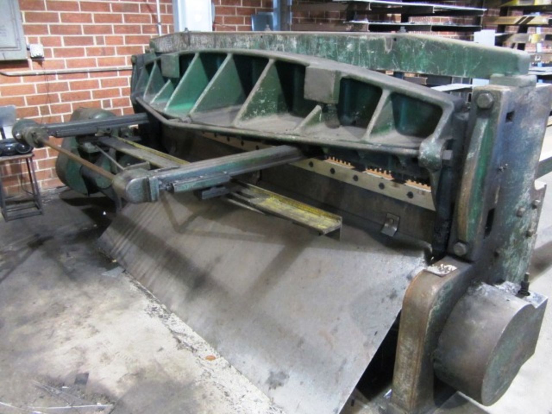 Wysong Model 1096 8' x 10GA Mechanical Shear with Backgauge, Left Hand Square Arm, Sheet Arm, - Image 6 of 7
