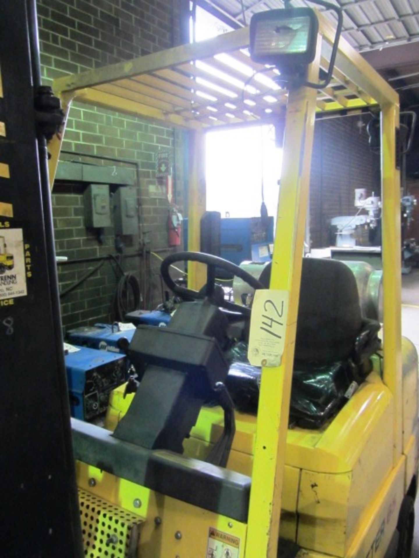 Hyster Model S65XM-Turbo 5,000lb Propane Forklift with Cage, Solid Tires, 48'' Fork Length, - Image 2 of 7