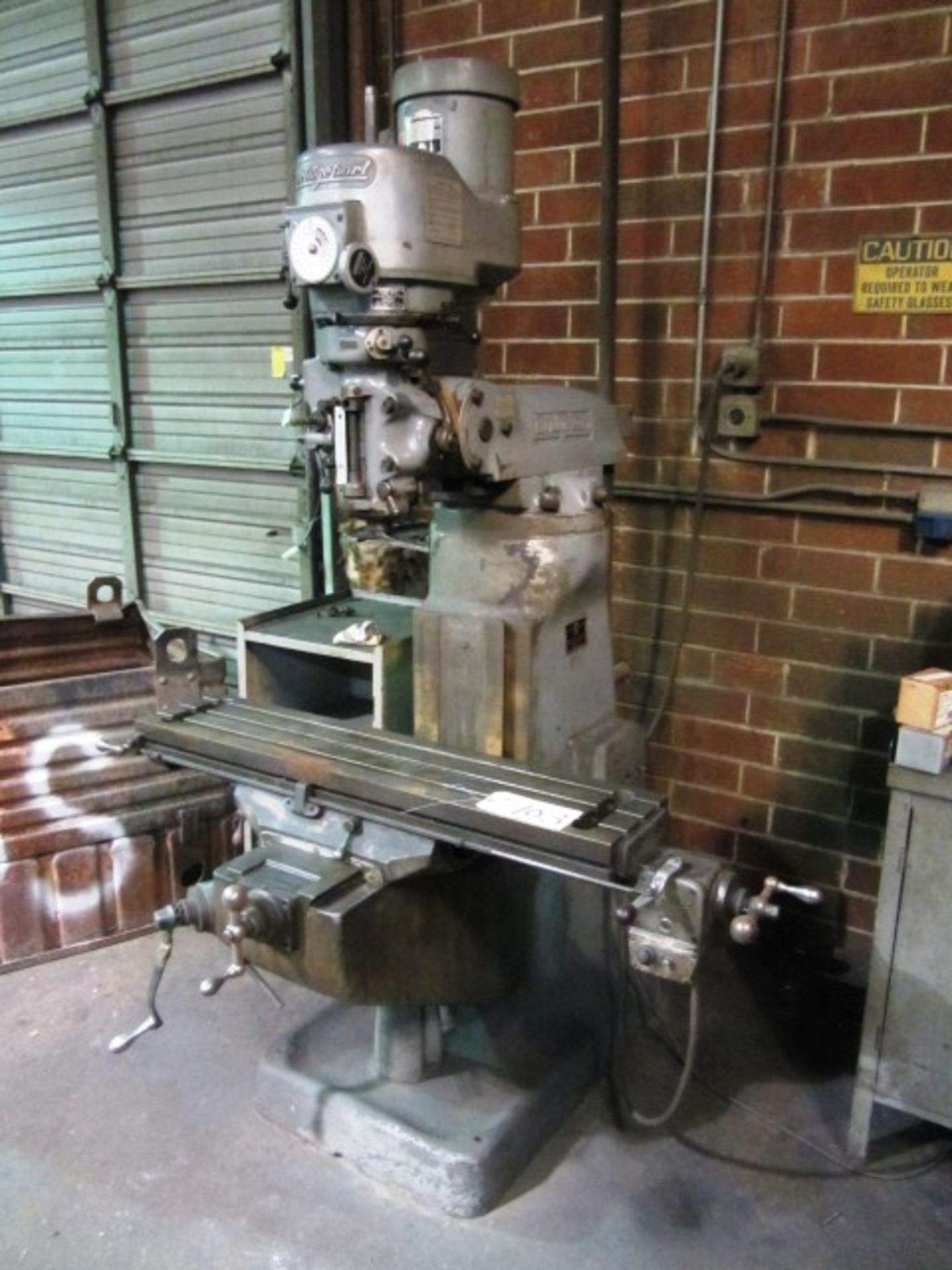 Bridgeport Variable Speed Milling Machine with Approx 9'' x 42'' T-Slotted Table, Power Table