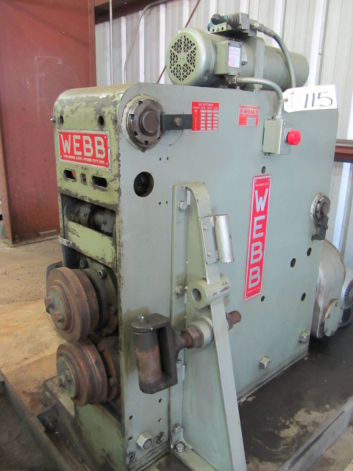 Webb Model M-4 / F.42 Offset Joggle Roll Machine with Tank Support Rolls, sn:9828 - Image 3 of 8
